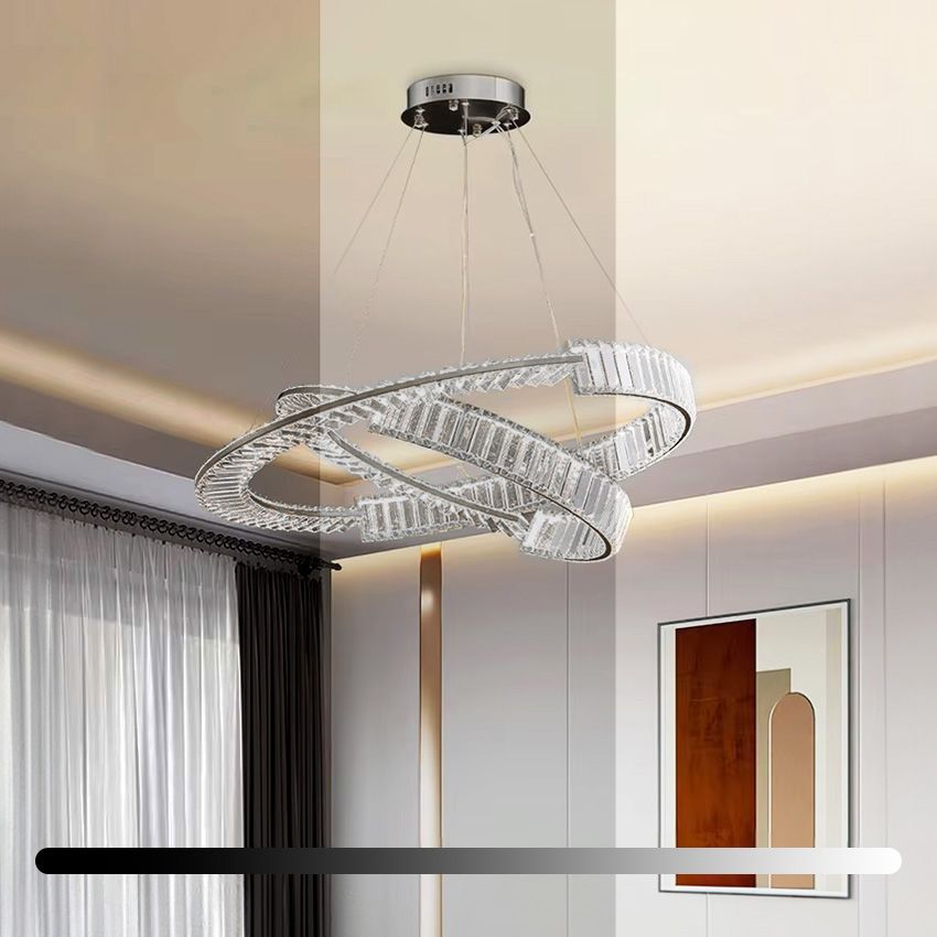 Toolight, LED krištáľové stropné svietidlo APP1525-CP60/80, chróm, OSW-06973