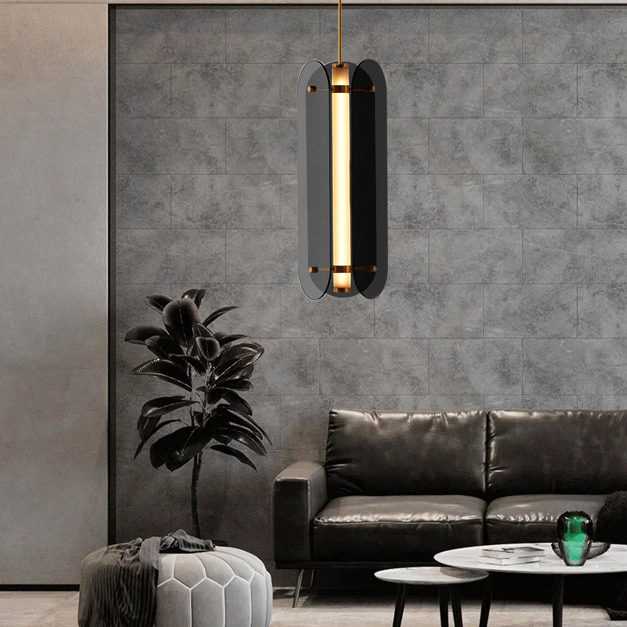 Toolight, LED stropné svietidlo 25W, APP1676-CP, čierna-zlatá, OSW-06407