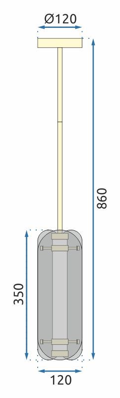 Toolight, LED stropné svietidlo 25W, APP1676-CP, čierna-zlatá, OSW-06407