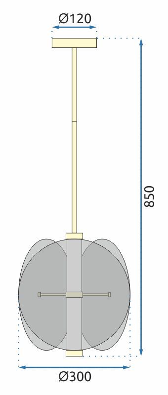Toolight, LED stropné svietidlo APP1675-CP, šedá-zlatá lesklá, OSW-06406