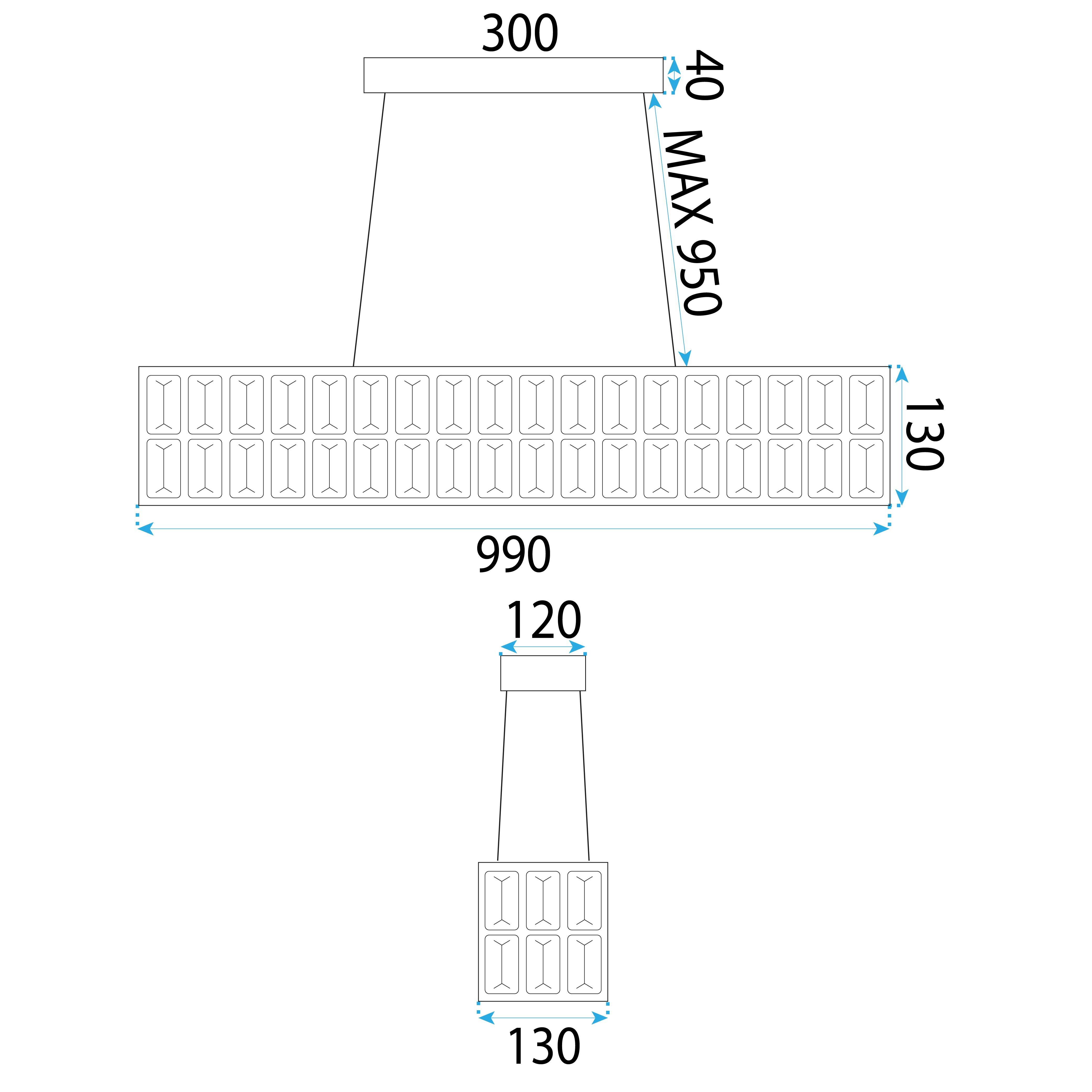 Toolight, LED krištáľové stropné svietidlo APP1566-CP, zlatá, OSW-06403