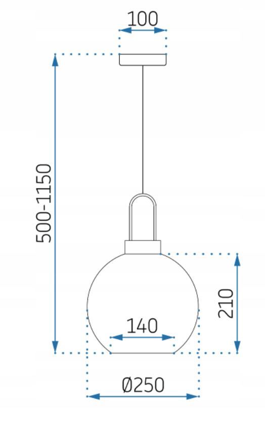 Toolight, sklenené guľové závesné stropné svietidlo 25 cm APP630-1CP, zlatá, OSW-05635
