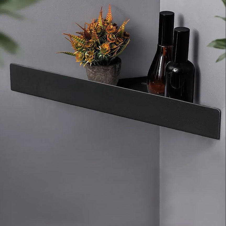 Rea, kúpeľňová polica 285x145x40 mm, SF07, čierna matná, REA-06012