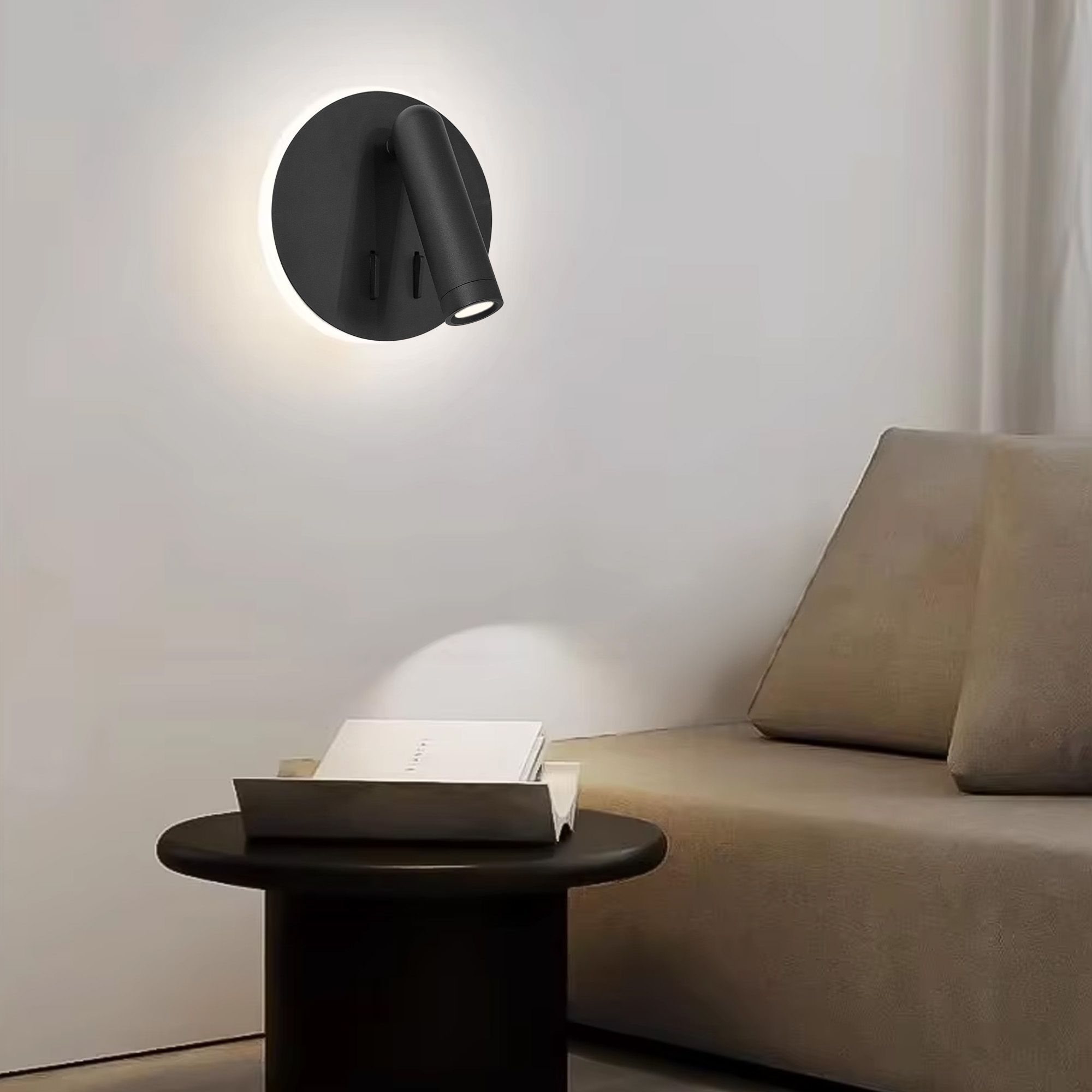 Toolight, LED nástenné svietidlo 16x14cm, 10W, APP1614-1W, čierna, OSW-06529