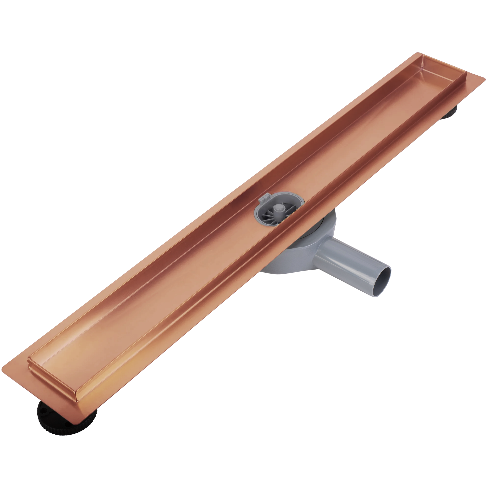 Rea Neox Pro, sprchový odtokový žľab 100cm s otočným sifónom o 360stupňov, medená matná, REA-G4804