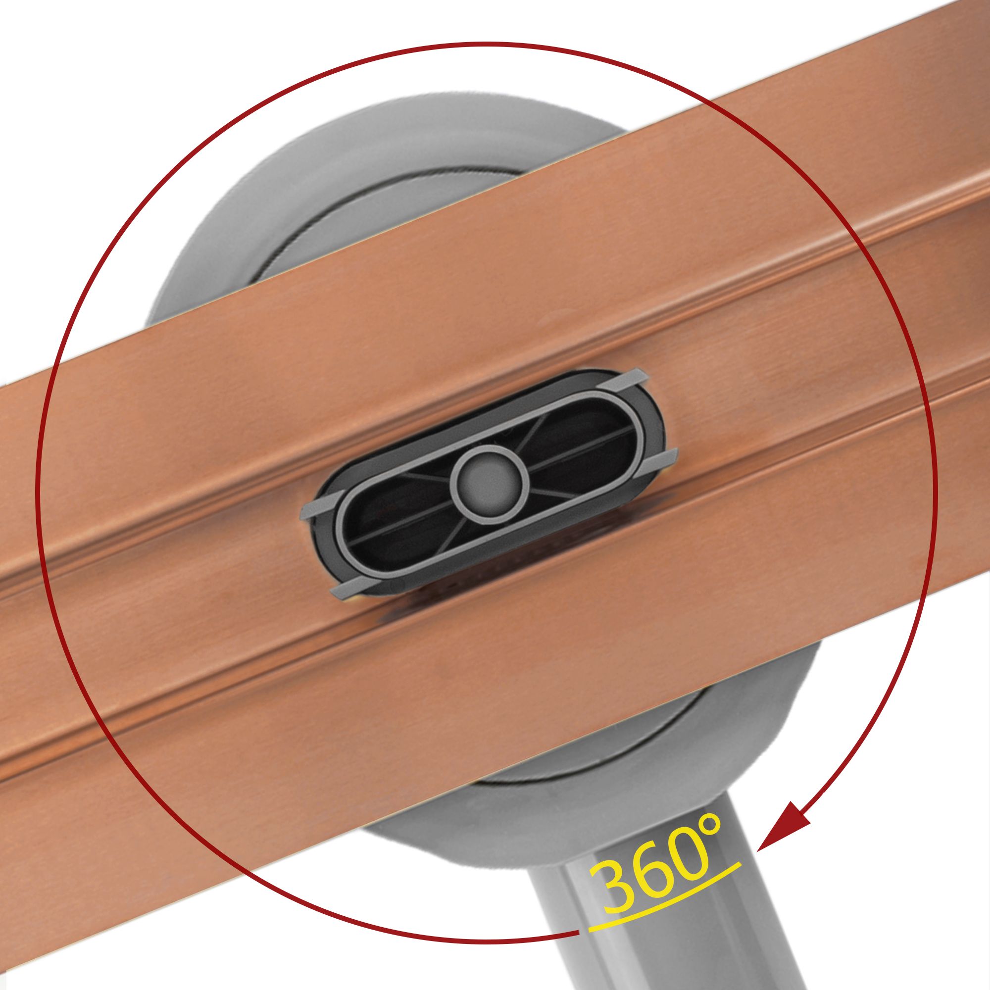 Rea Neox Pro Slim, sprchový odtokový žľab 60cm s otočným sifónom o 360stupňov, medená matná, REA-G4805