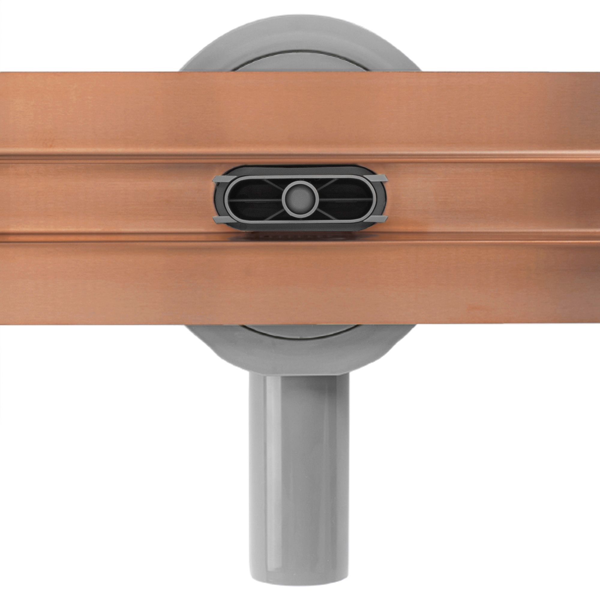 Rea Neox Pro Slim, sprchový odtokový žľab 60cm s otočným sifónom o 360stupňov, medená matná, REA-G4805
