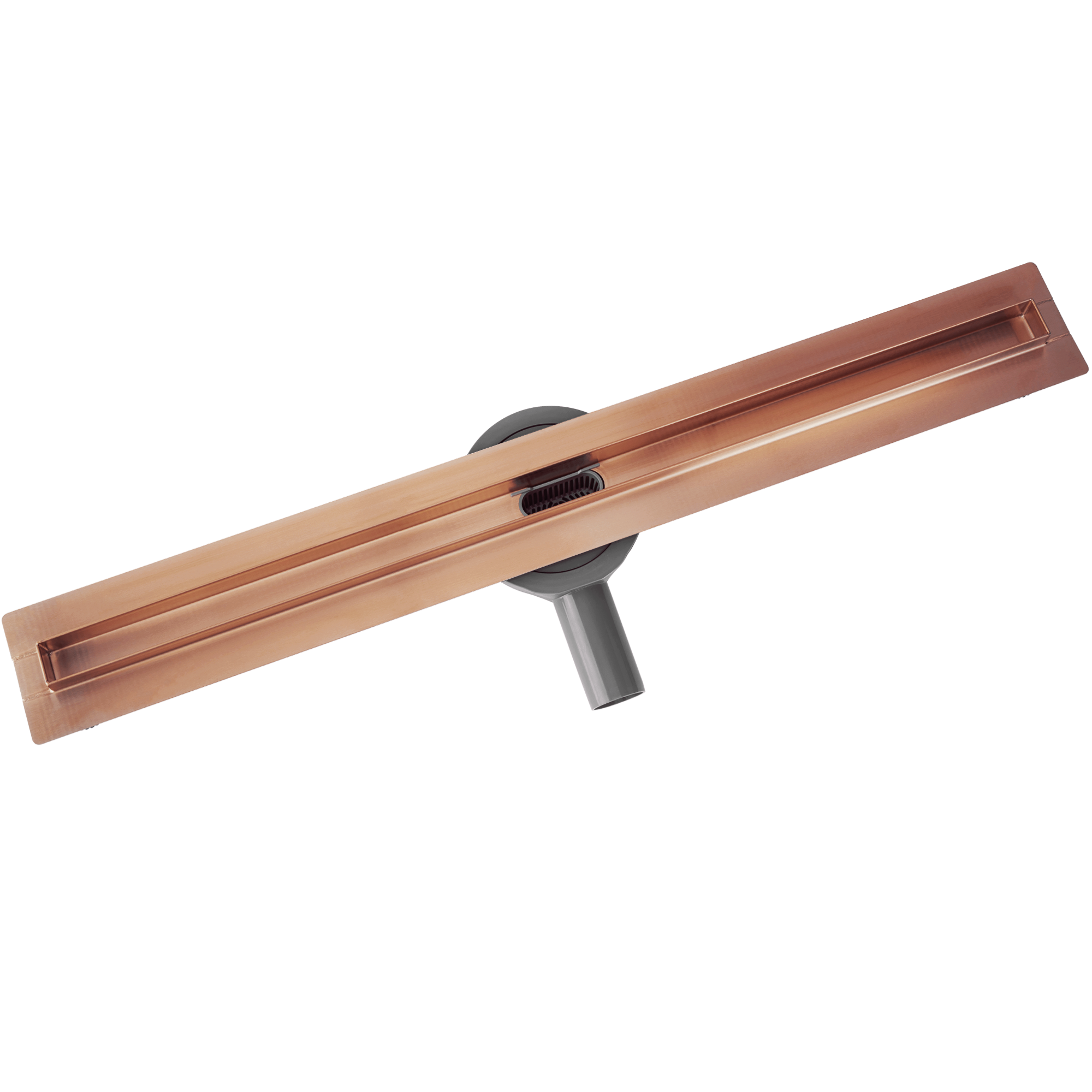Rea Neox Pro Slim, sprchový odtokový žľab 70cm s otočným sifónom o 360stupňov, medená matná, REA-G4806