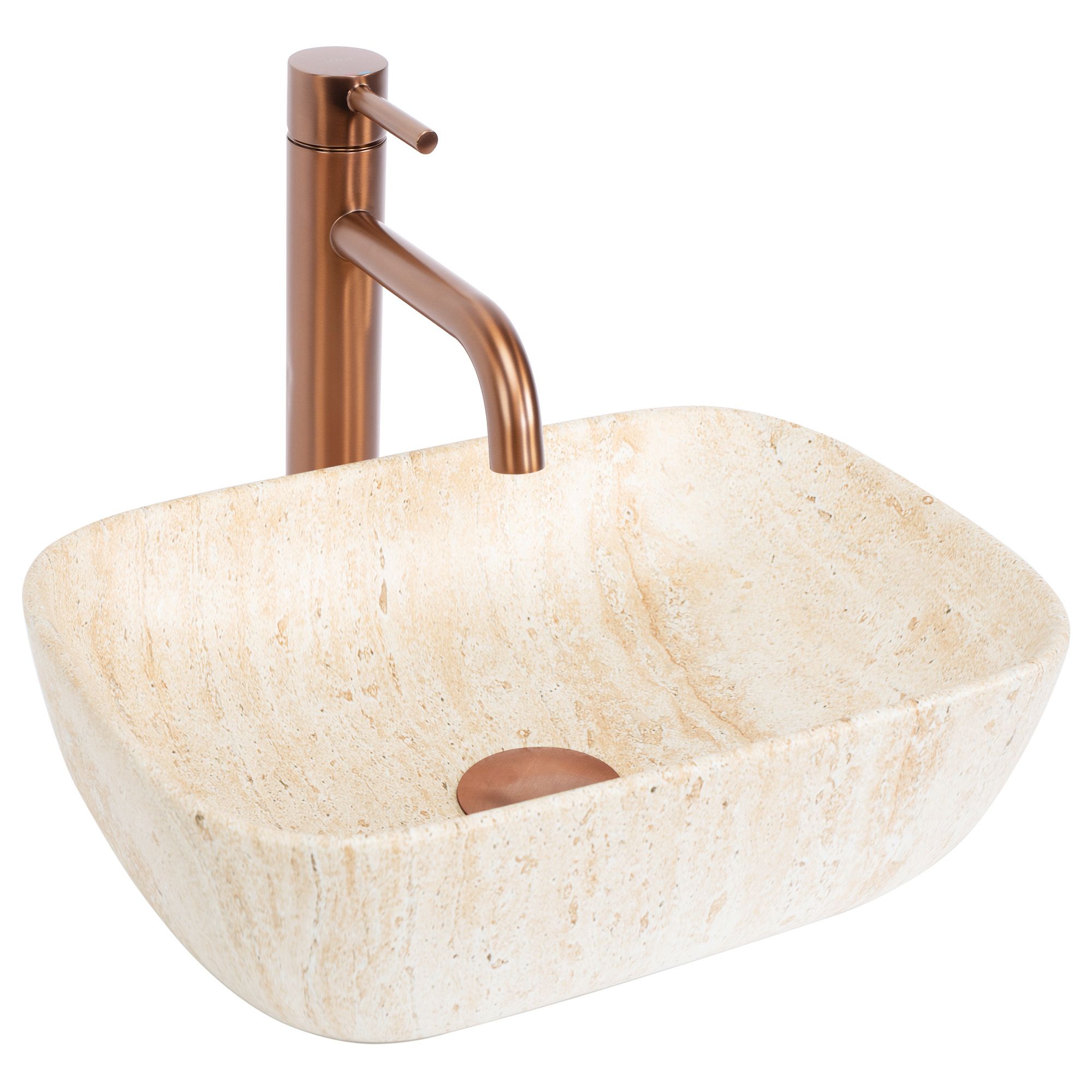 Rea Belinda Mini, umývadlo na dosku 360 x 255 x 115 cm, imitácia kameňa matná, REA-U4700