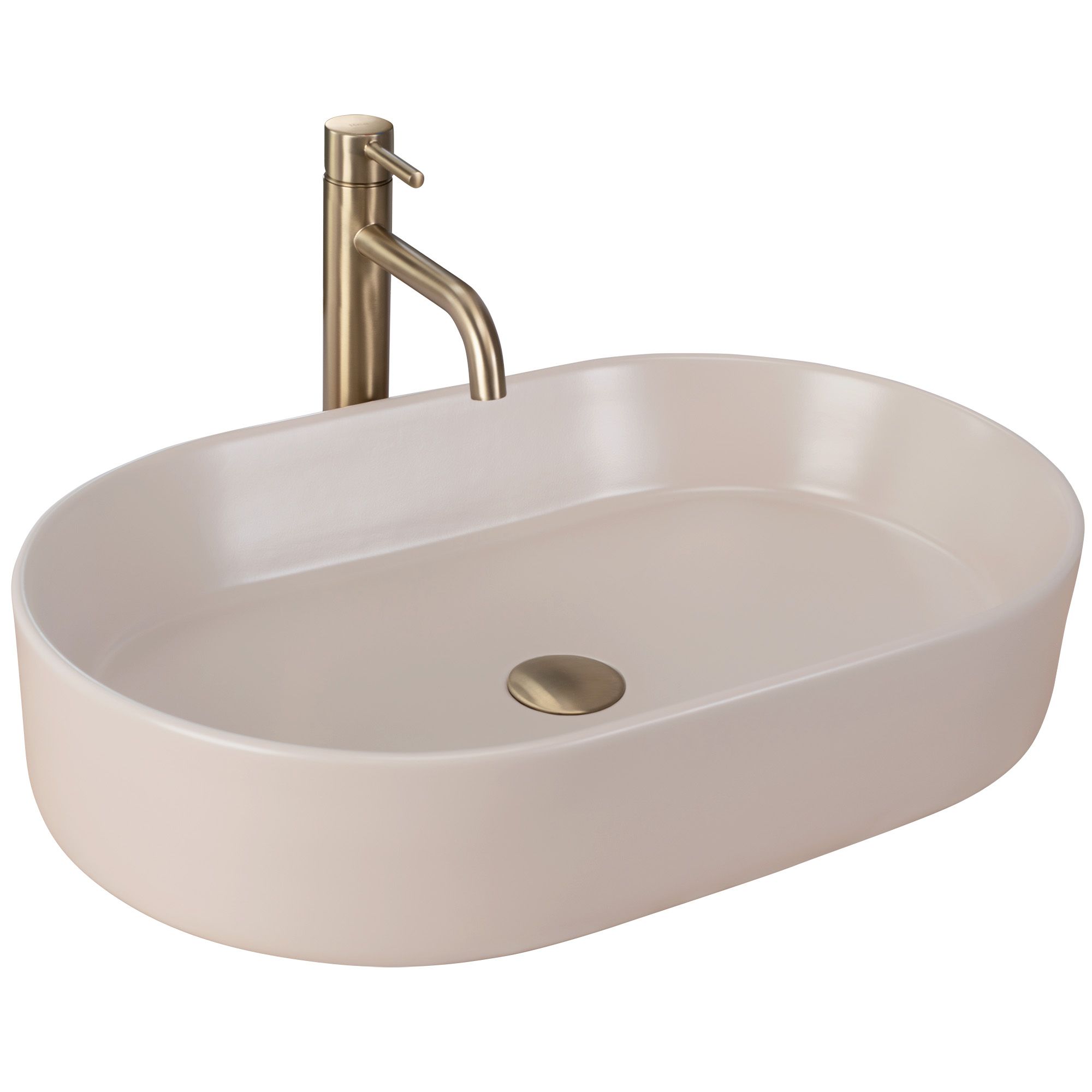 Rea Nadia, umývadlo na dosku 610x385x120 mm, béžová matná, REA-U9661