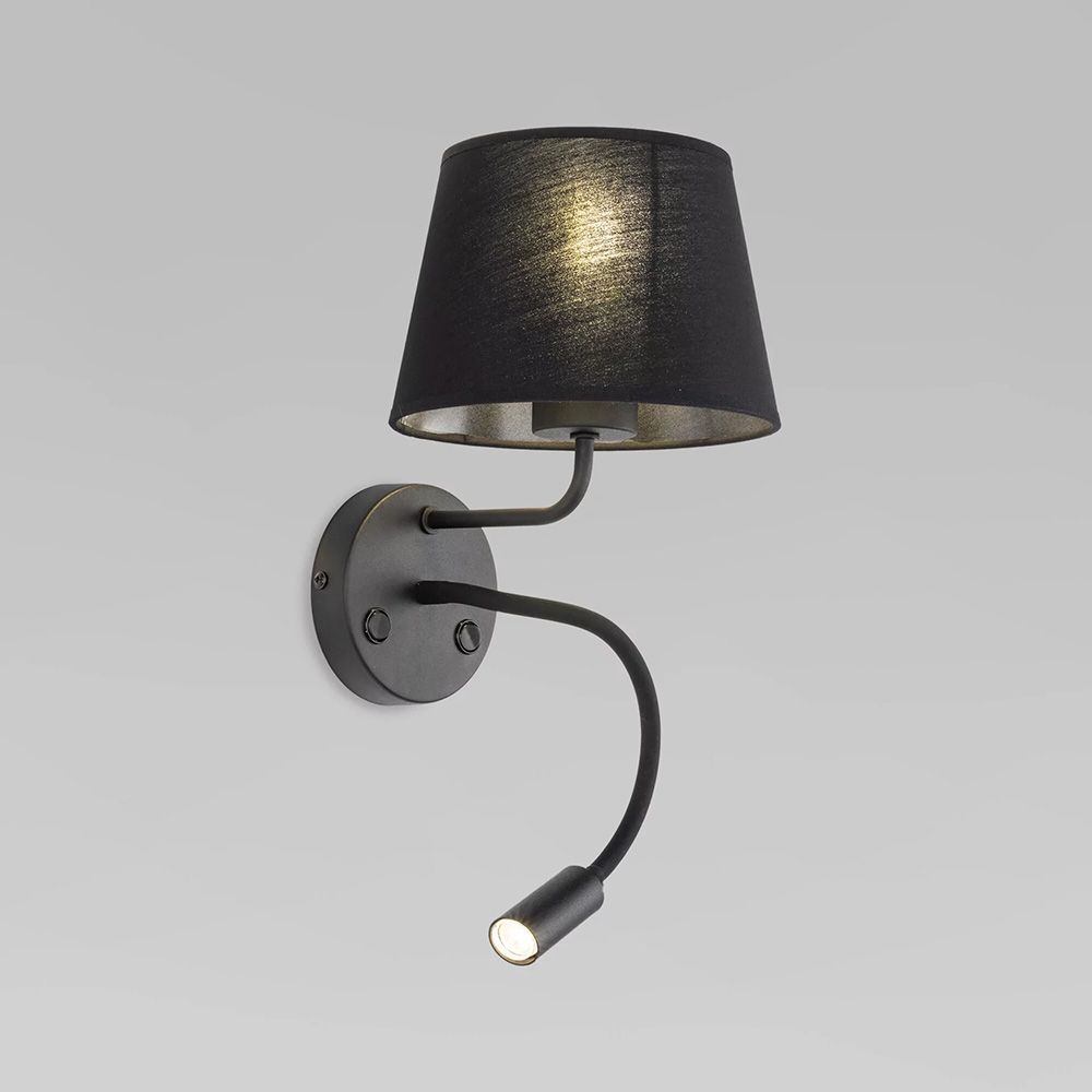 Toolight, nástenné svietidlo LED 3W+1xE27 APP1610-2W, čierna, OSW-01593