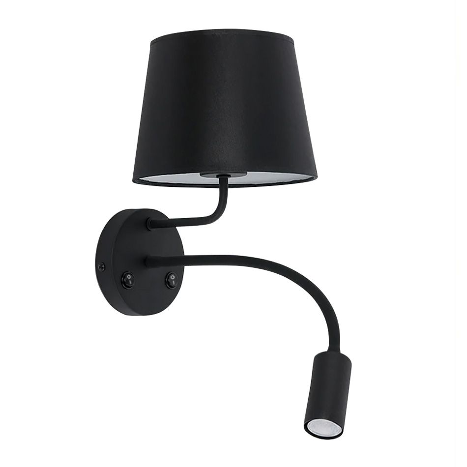 Toolight, nástenné svietidlo LED 3W+1xE27 APP1610-2W, čierna, OSW-01593