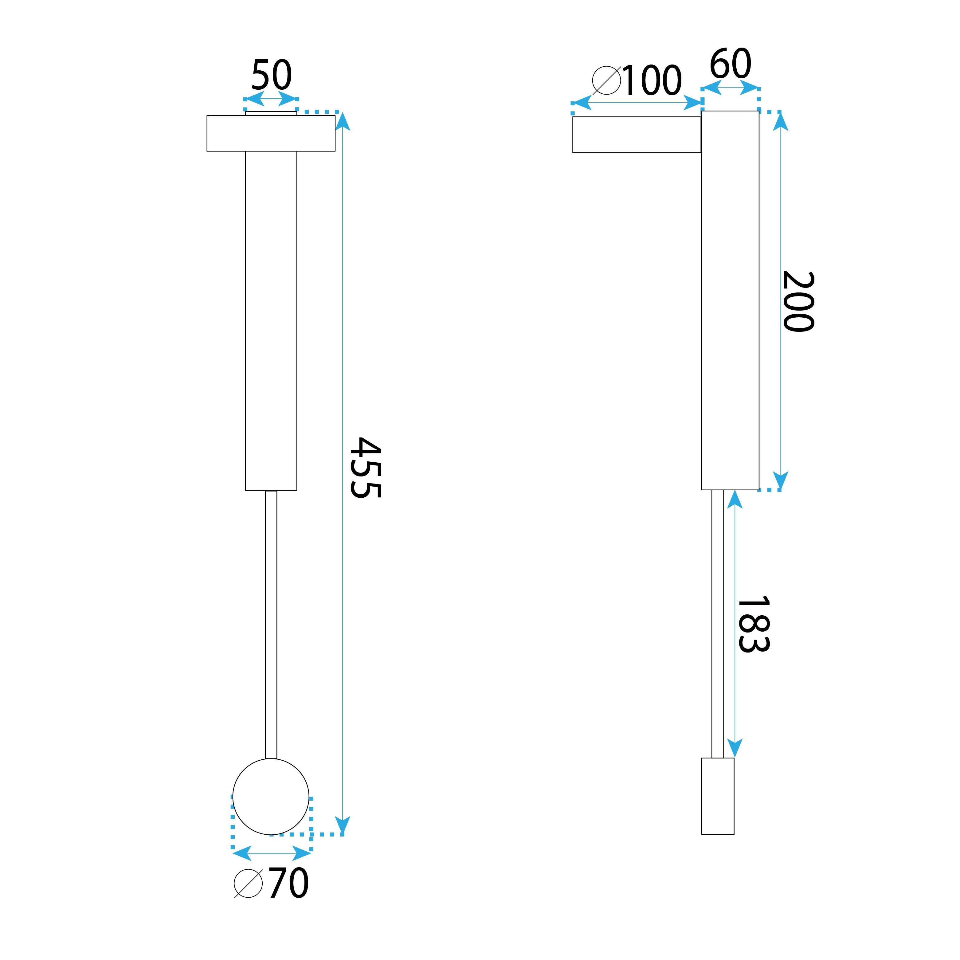 Toolight, LED nástenné svietidlo, 13W, APP1600-W, čierna-zlatá matná, OSW-01592