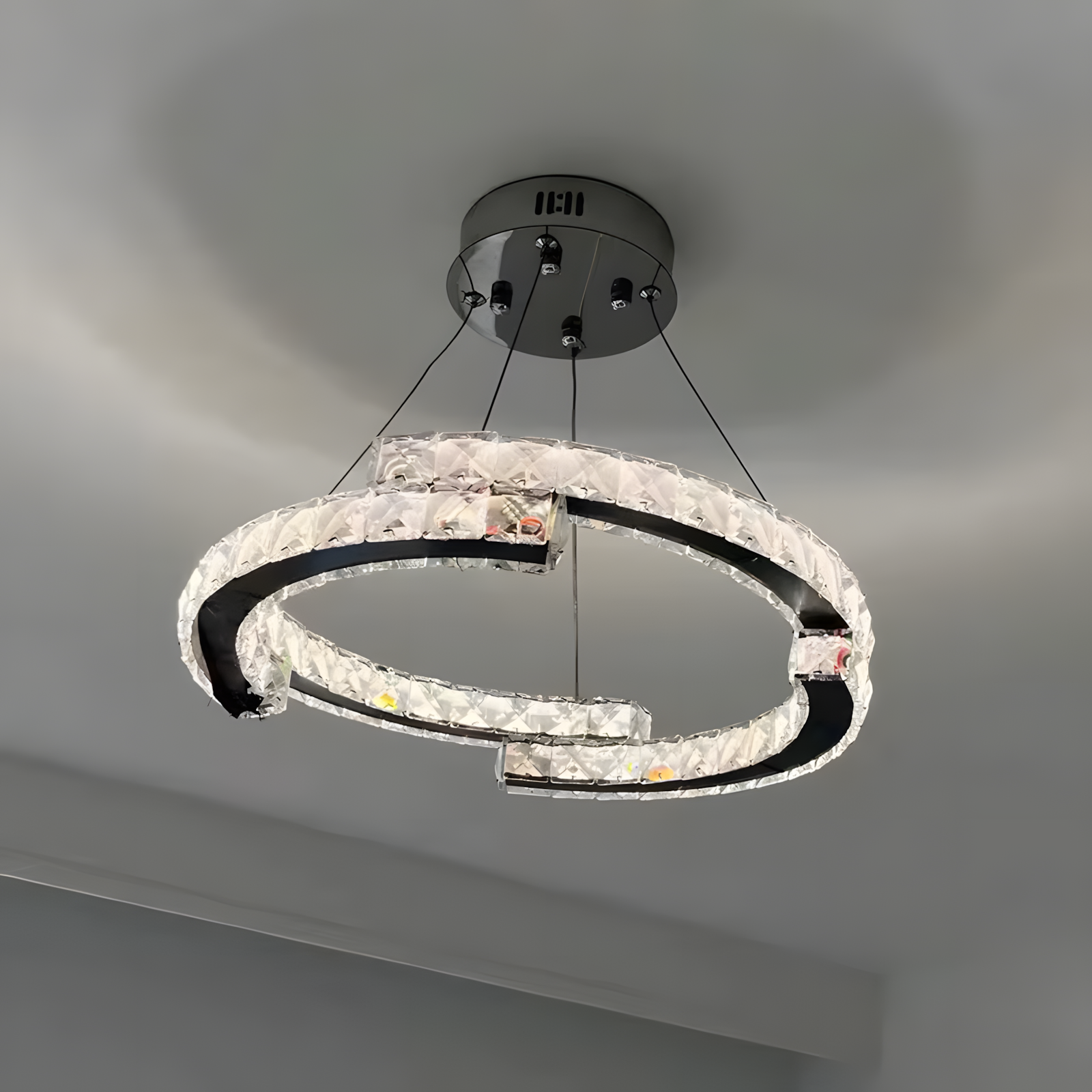 Toolight, LED krištáľové závesné svietidlo APP1556-CP, chrómová, OSW-05178