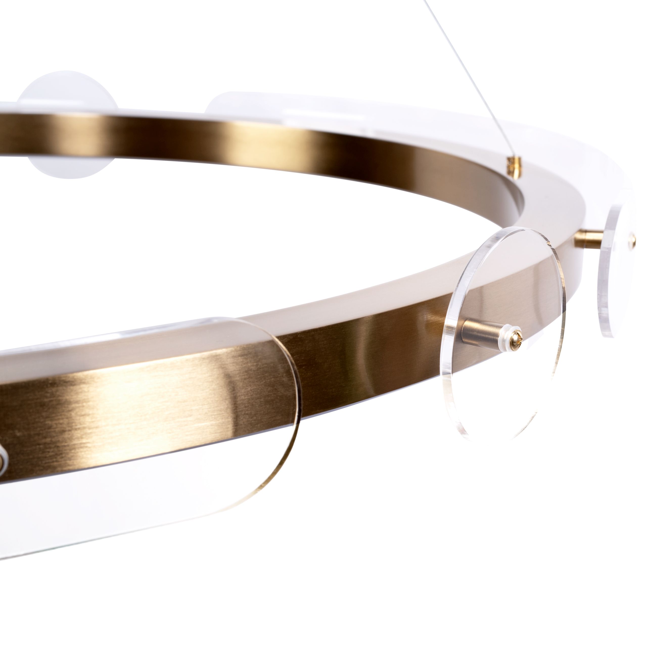 Toolight Loop, LED stropné svietidlo 79cm, 26W, diaľkové ovládanie, APP1549-CP, zlatá matná, OSW-06970