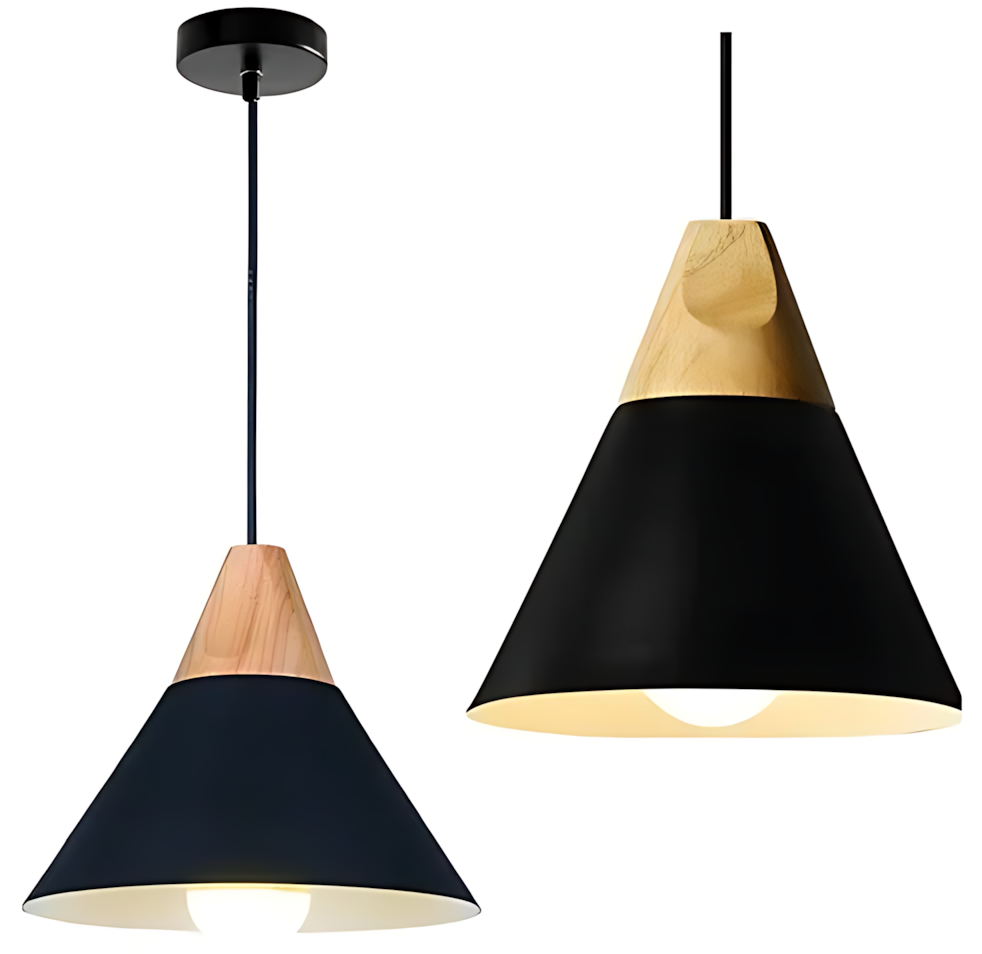 Toolight, stropné svietidlo 1xE27, SCANDI C, čierna matná-hnedá, OSW-00104