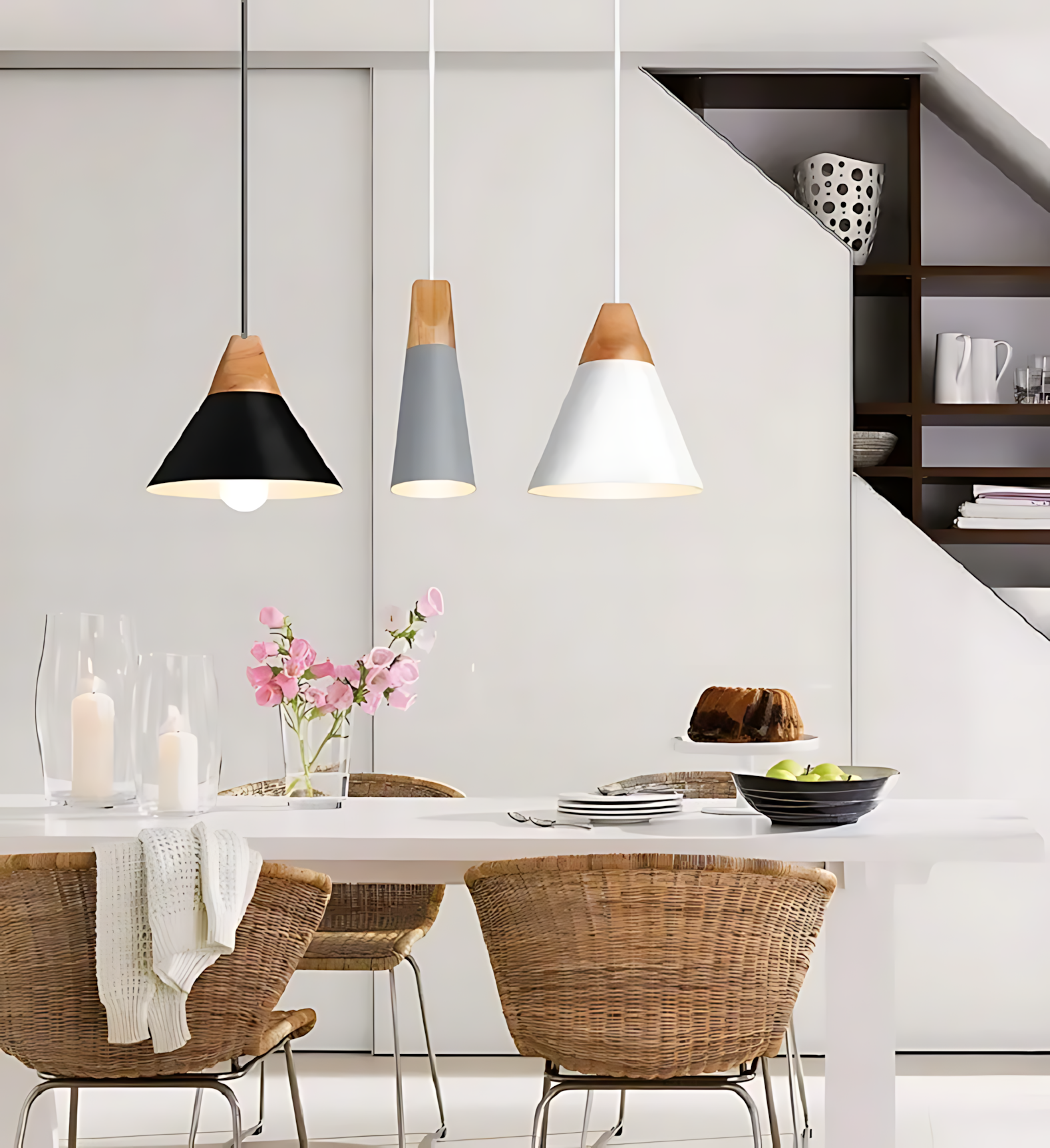 Toolight, stropné svietidlo 1xE27, SCANDI C, čierna matná-hnedá, OSW-00104