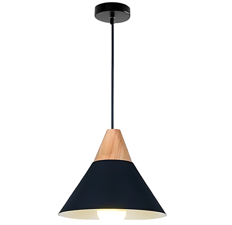 Toolight, stropné svietidlo 1xE27, SCANDI C, čierna matná-hnedá, OSW-00104