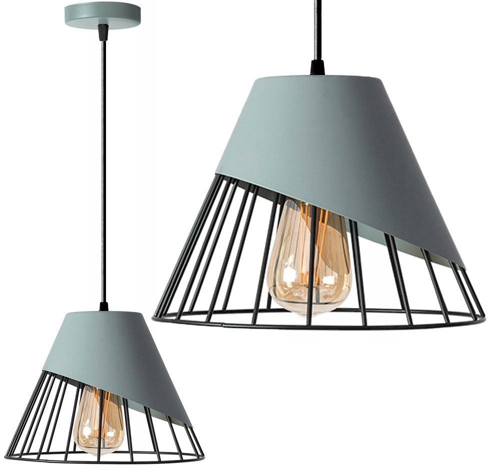 Toolight, stropné závesné svietidlo 1xE27, APP229-1CP, šedá-čierna, OSW-00887