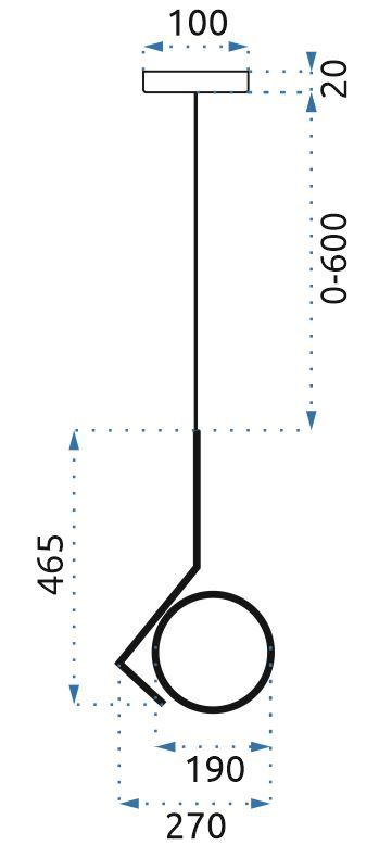 Toolight, závesné stropné svietidlo 1xE27 APP429-1CP, zlatá lesklá, OSW-00901