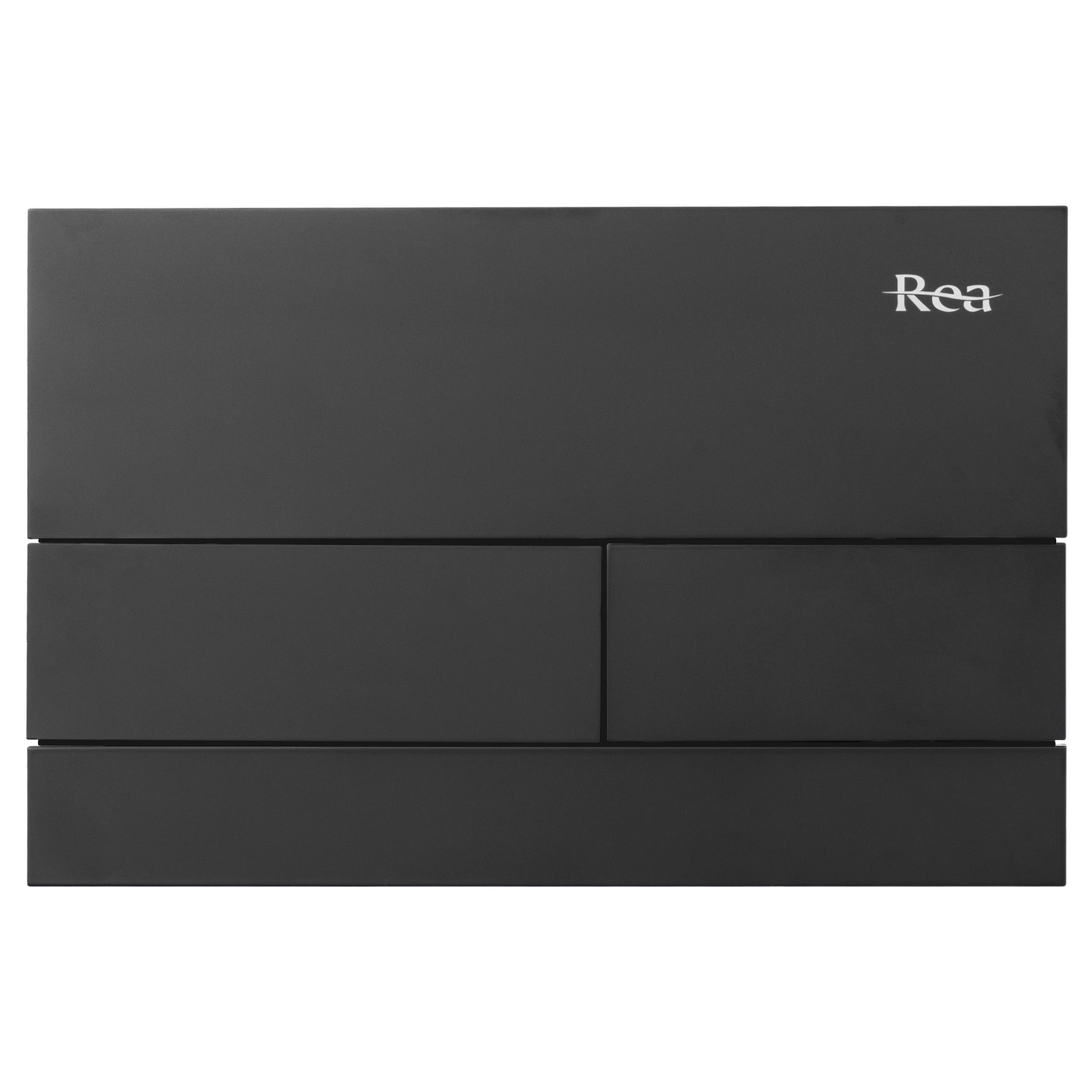 Rea, podomietkový WC systém K011A-Q + čierne splachovacie tlačidlo typ T, KPL-E0056