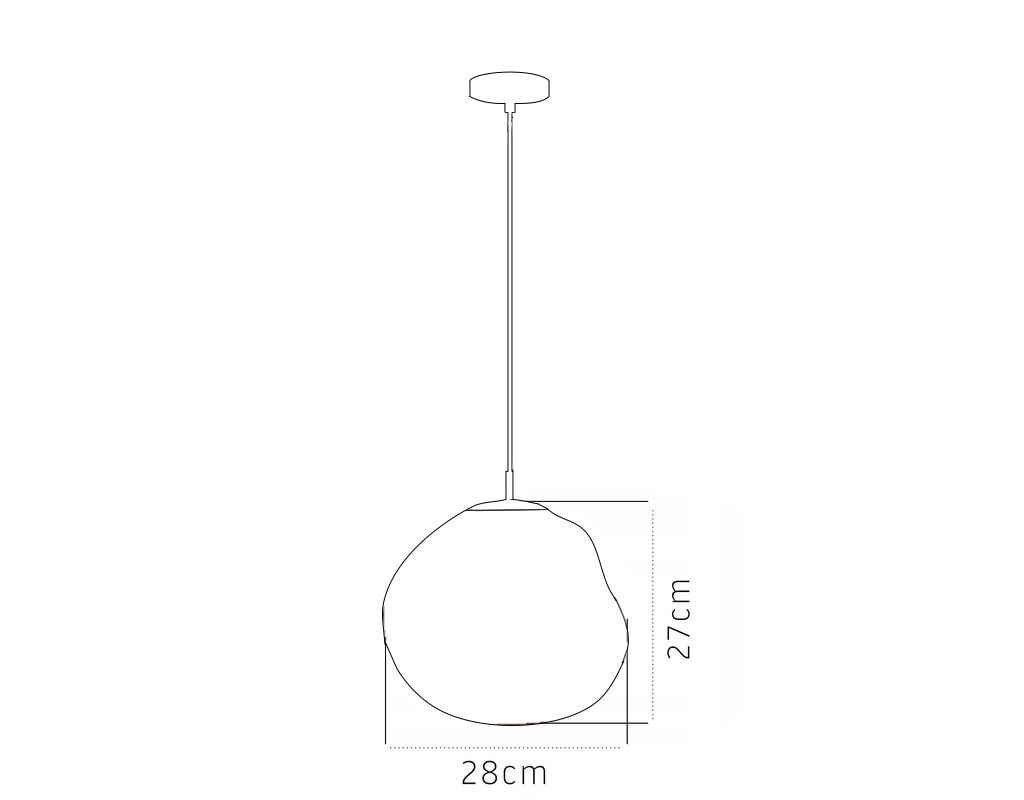 Toolight, závesné sklenené stropné svietidlo 1xE27, APP331-1CP, zlatá, OSW-00425