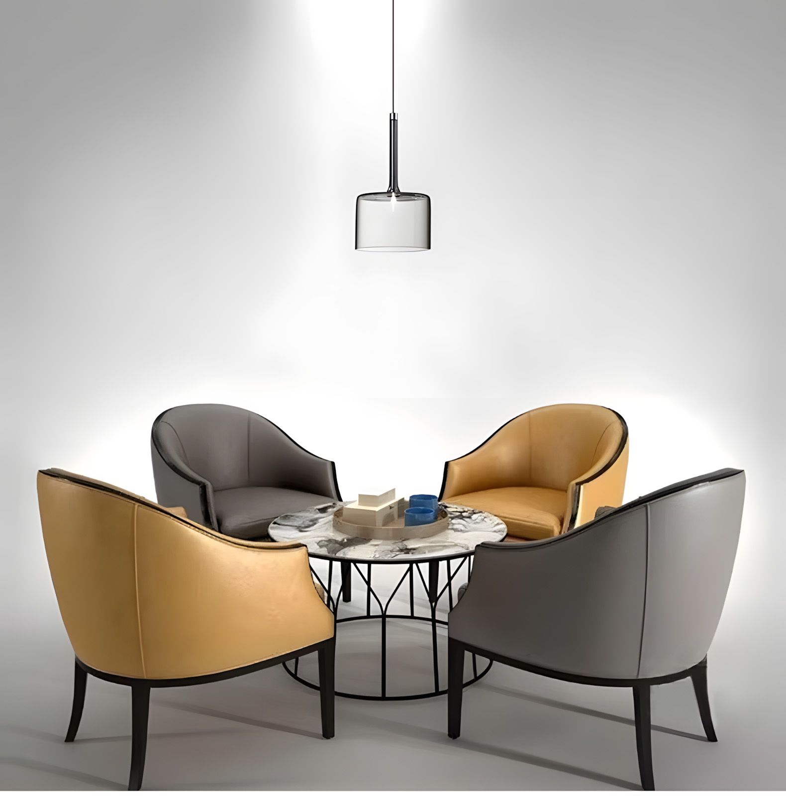 Toolight, stropné svietidlo 1xG4, APP1701-1CP GREY A, šedé sklo, OSW-04309