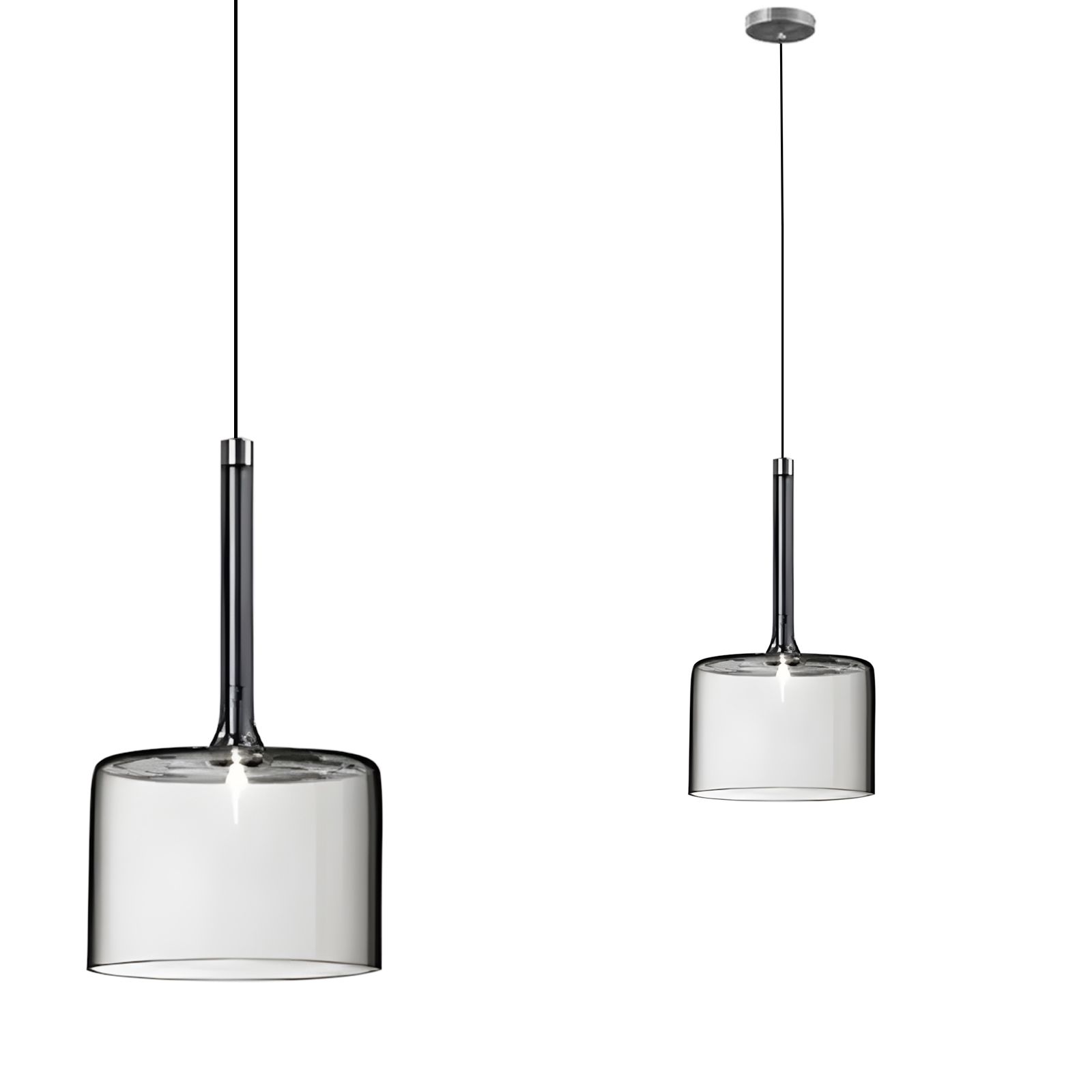 Toolight, stropné svietidlo 1xG4, APP1701-1CP GREY A, šedé sklo, OSW-04309