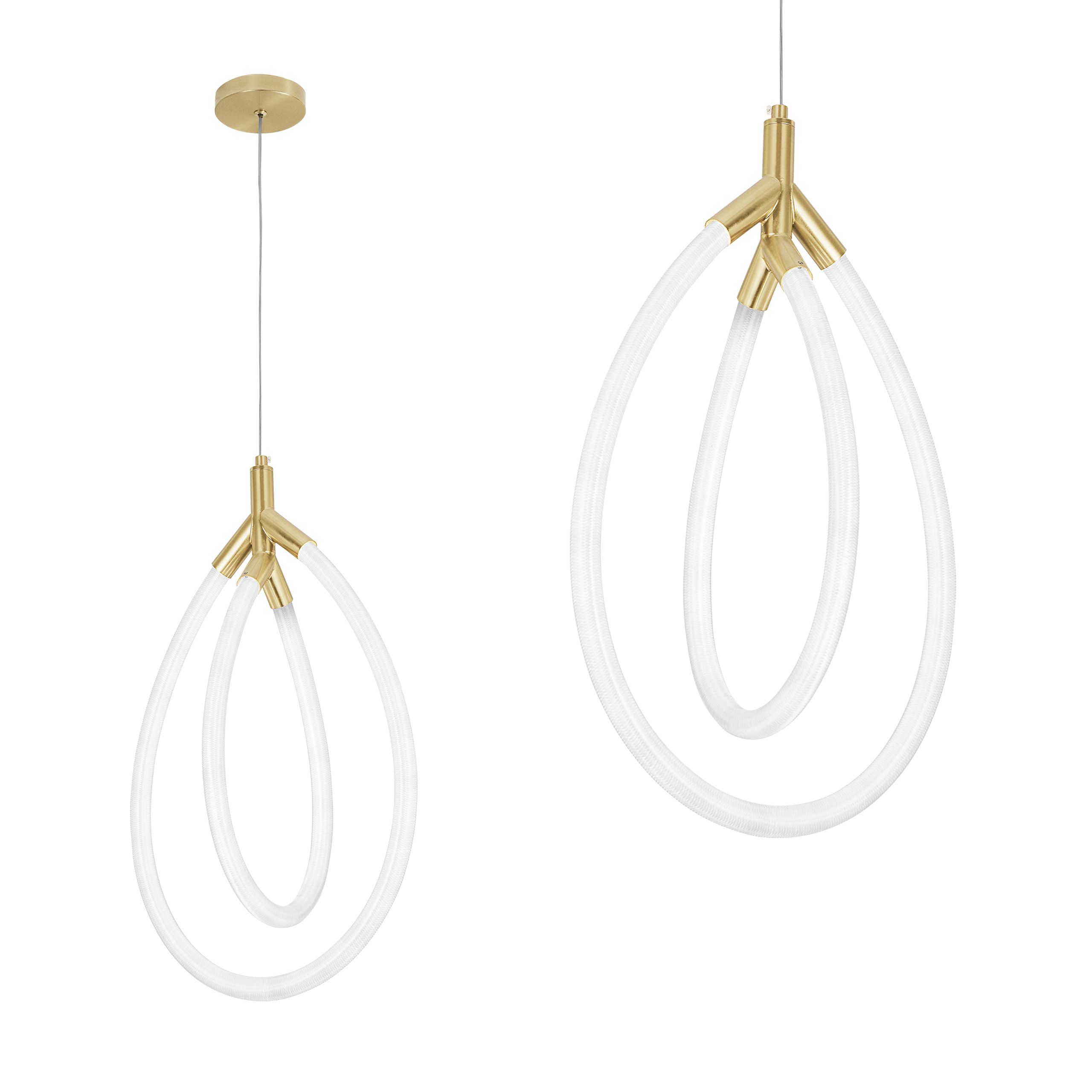 Toolight, LED závesné osvetlenie, 43W, G017-CP, zlatá-biela, OSW-06365