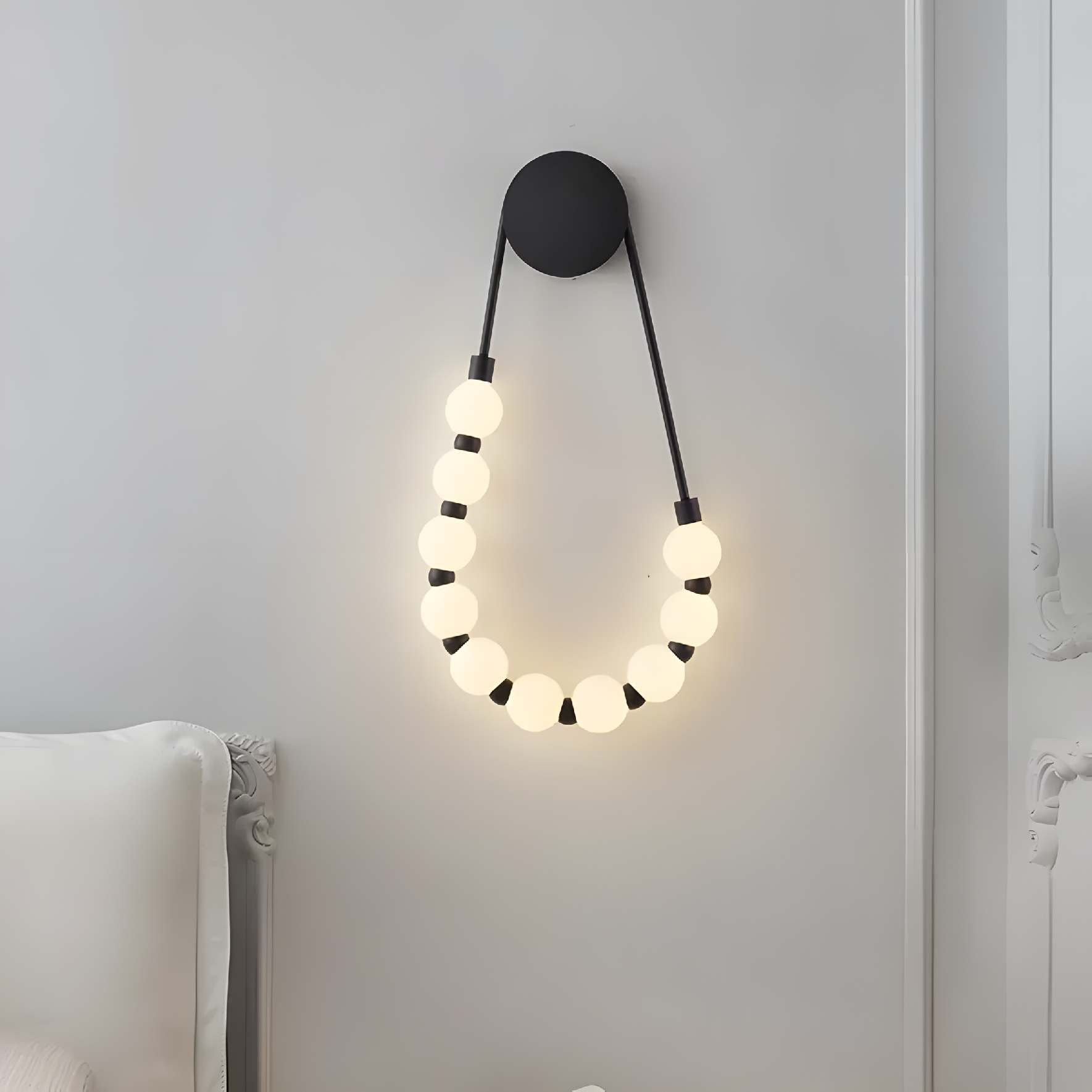 Toolight, LED nástenné svietidlo, 8W, 4000K, 1000lm, G026-CP, čierna, OSW-06377