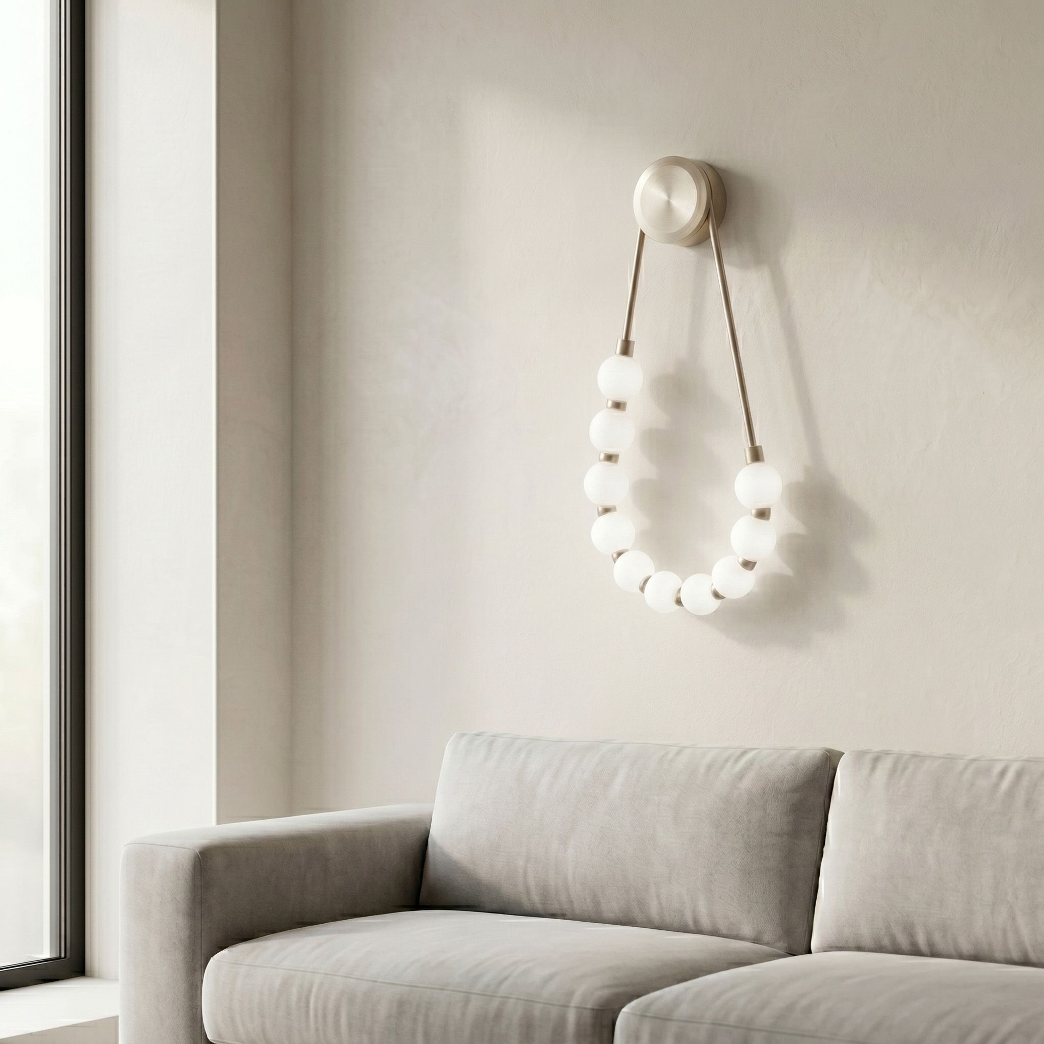 Toolight, LED nástenné svietidlo, 8W, 4000K, 1000lm, G027-CP, zlatá, OSW-06379