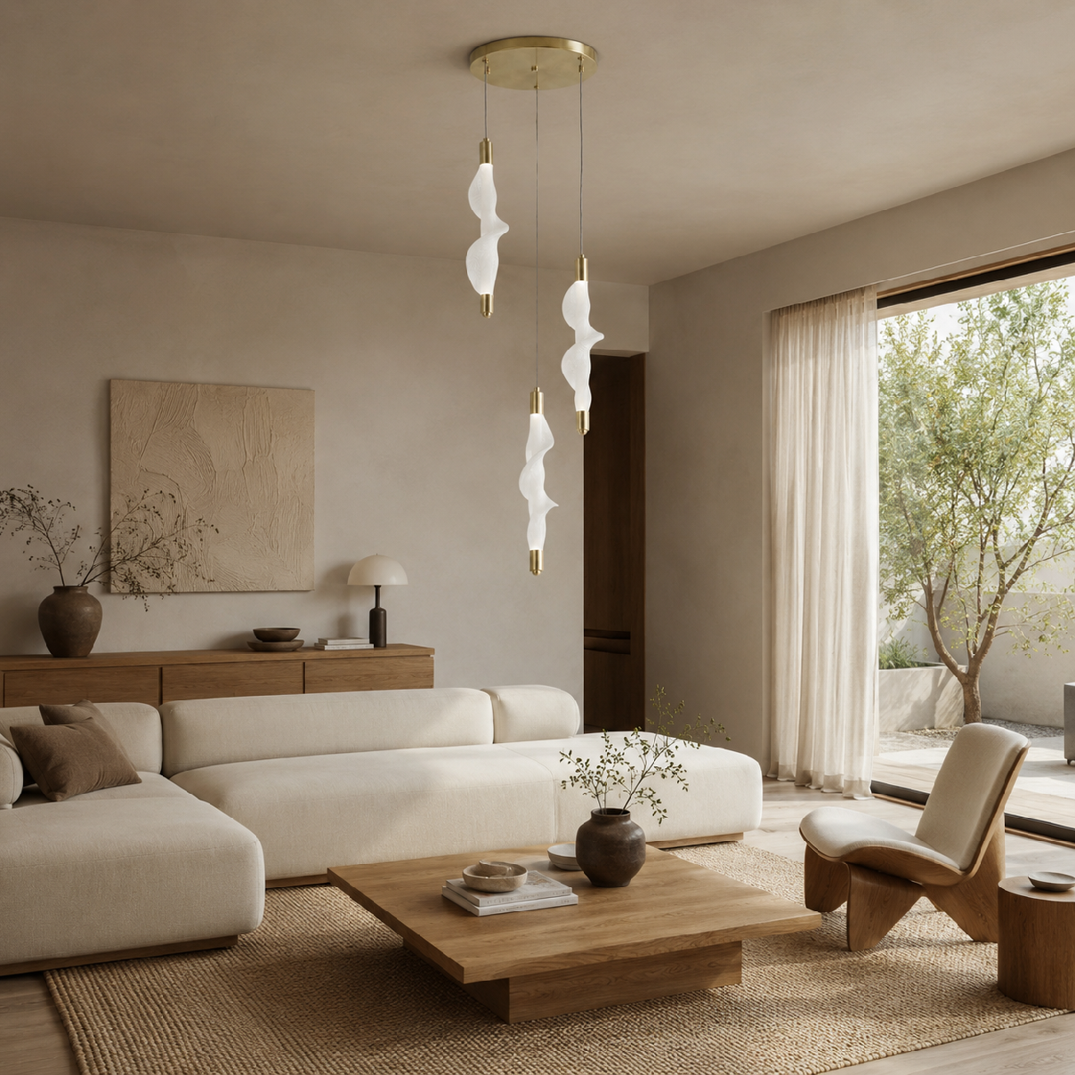 Toolight, LED stropné svietidlo 27W, 4000K, G009-3CPR, biela-zlatá lesklá, OSW-06316
