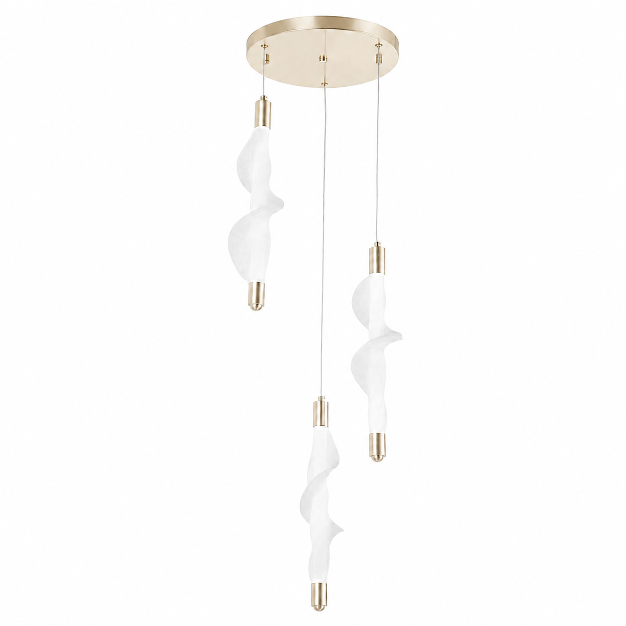 Toolight, LED stropné svietidlo 27W, 4000K, G009-3CPR, biela-zlatá lesklá, OSW-06316