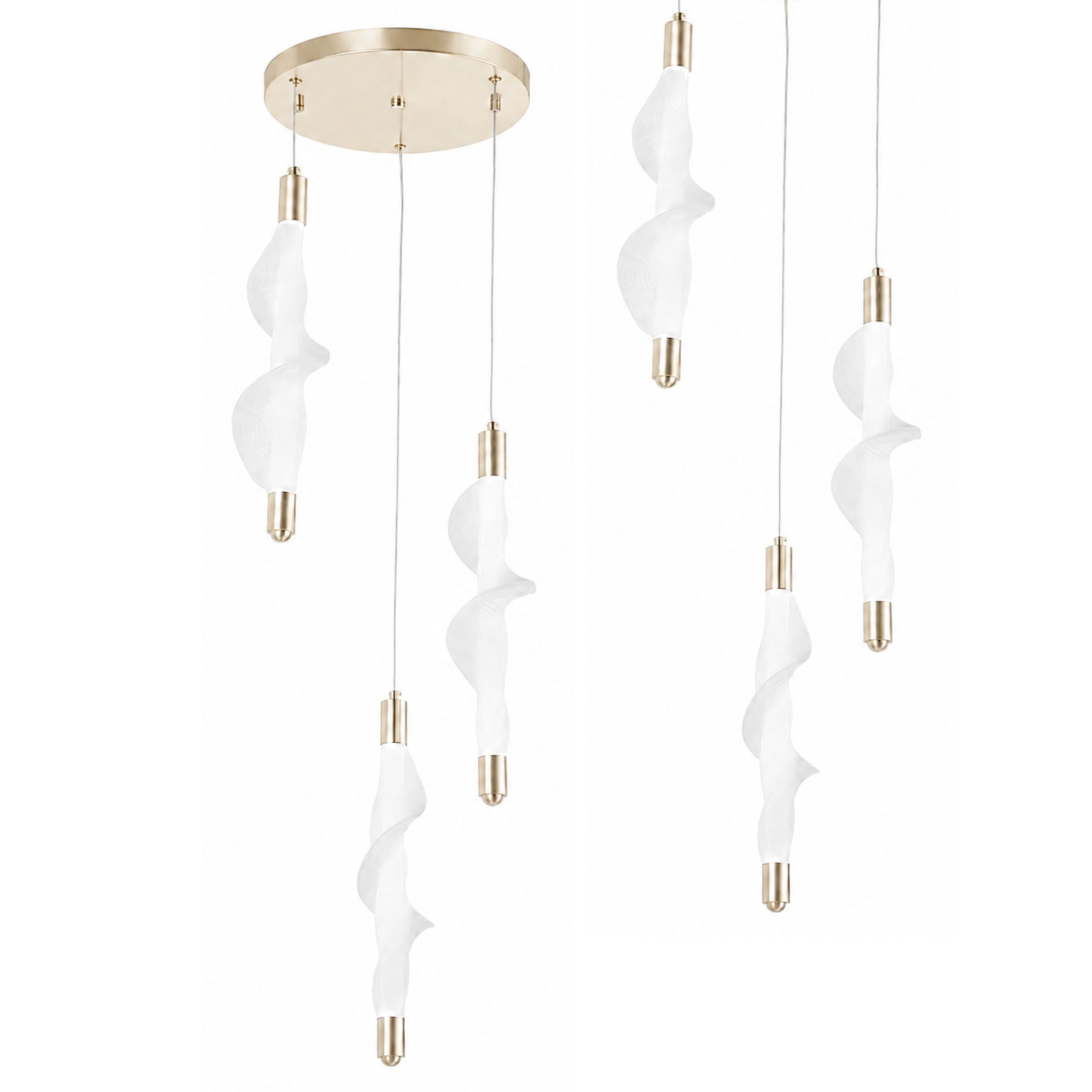 Toolight, LED stropné svietidlo 27W, 4000K, G009-3CPR, biela-zlatá lesklá, OSW-06316
