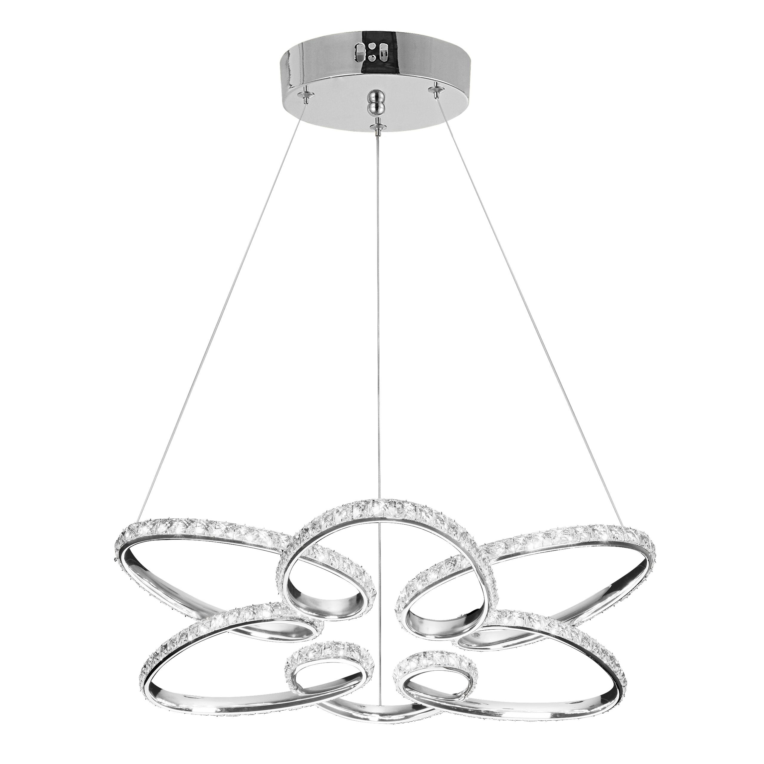 Toolight, LED stropné osvetlenie 54cm, 48W, 4000K, G002-CP, chrómová, OSW-09743