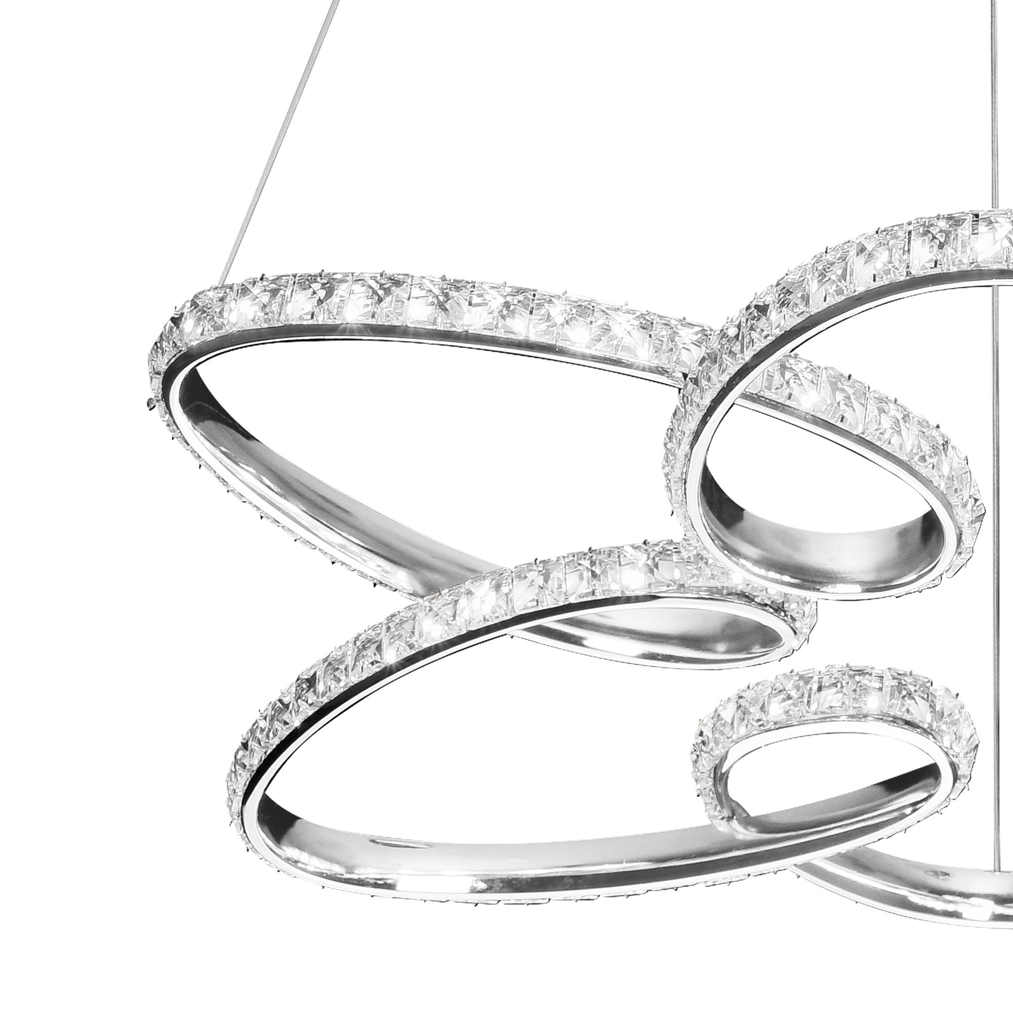Toolight, LED stropné osvetlenie 54cm, 48W, 4000K, G002-CP, chrómová, OSW-09743