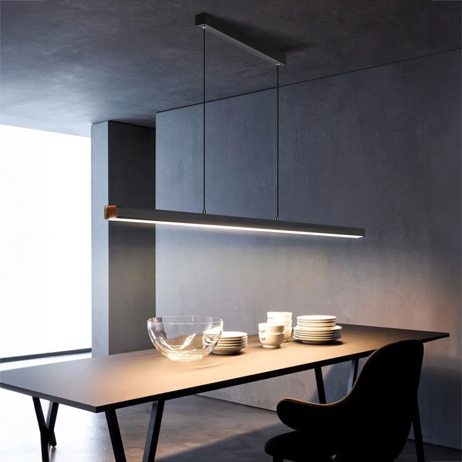 Toolight, LED závesné svietidlo 80cm, 15W, APP1447-CP, čierna matná, OSW-02391