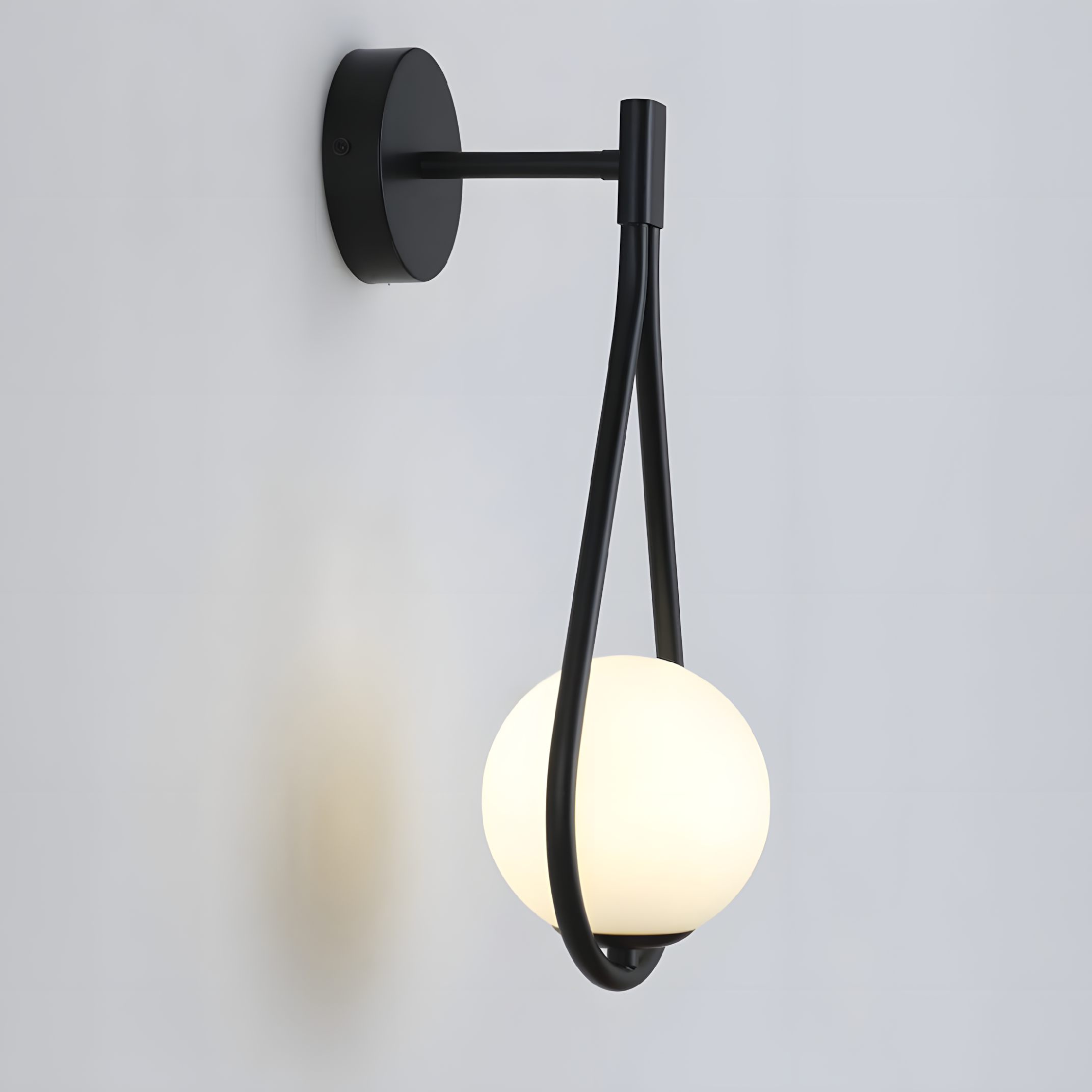 Toolight, nástenné svietidlo 1xE27, G093-1W, čierna-biela, OSW-09718