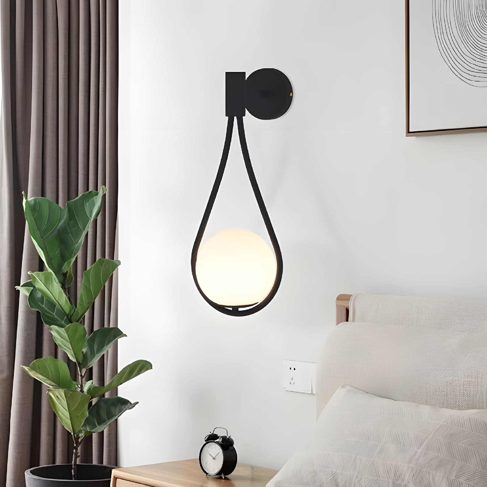 Toolight, nástenné svietidlo 1xE27, G093-1W, čierna-biela, OSW-09718