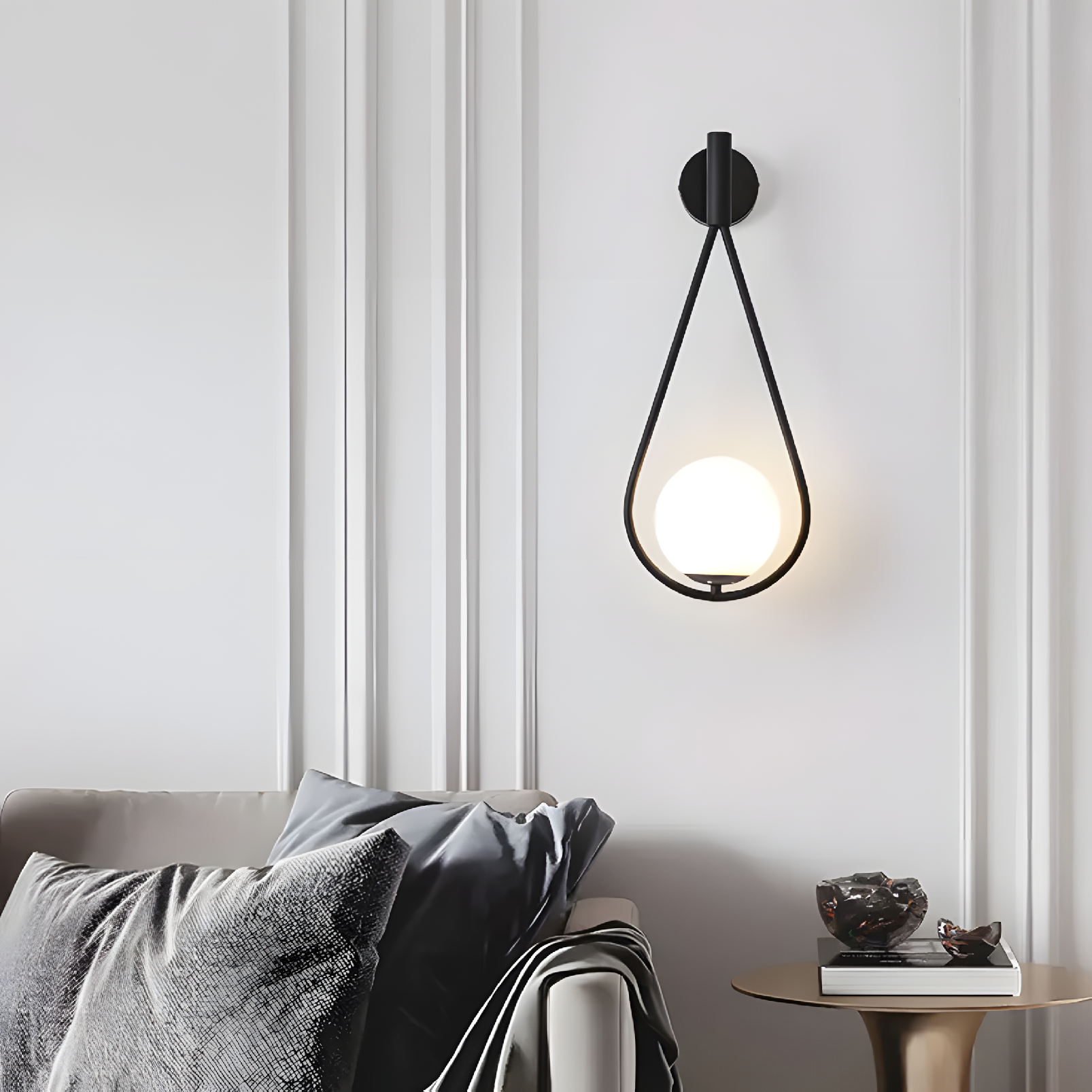 Toolight, nástenné svietidlo 1xE27, G093-1W, čierna-biela, OSW-09718
