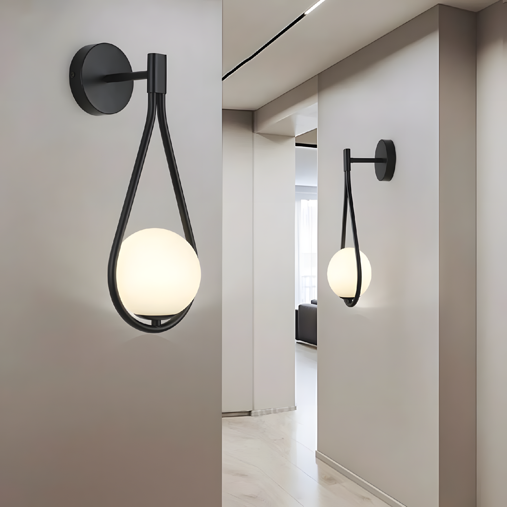 Toolight, nástenné svietidlo 1xE27, G093-1W, čierna-biela, OSW-09718