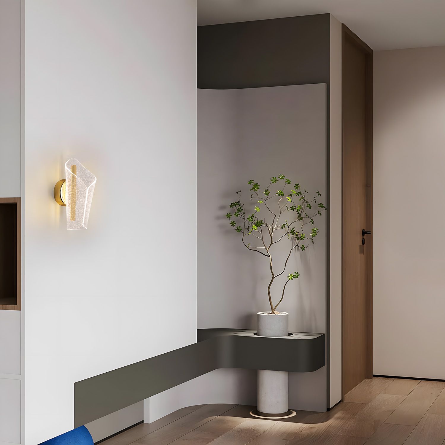 Toolight, LED nástenné svietidlo, 5W, 4000K, 500lm, G030-W, zlatá, OSW-00692