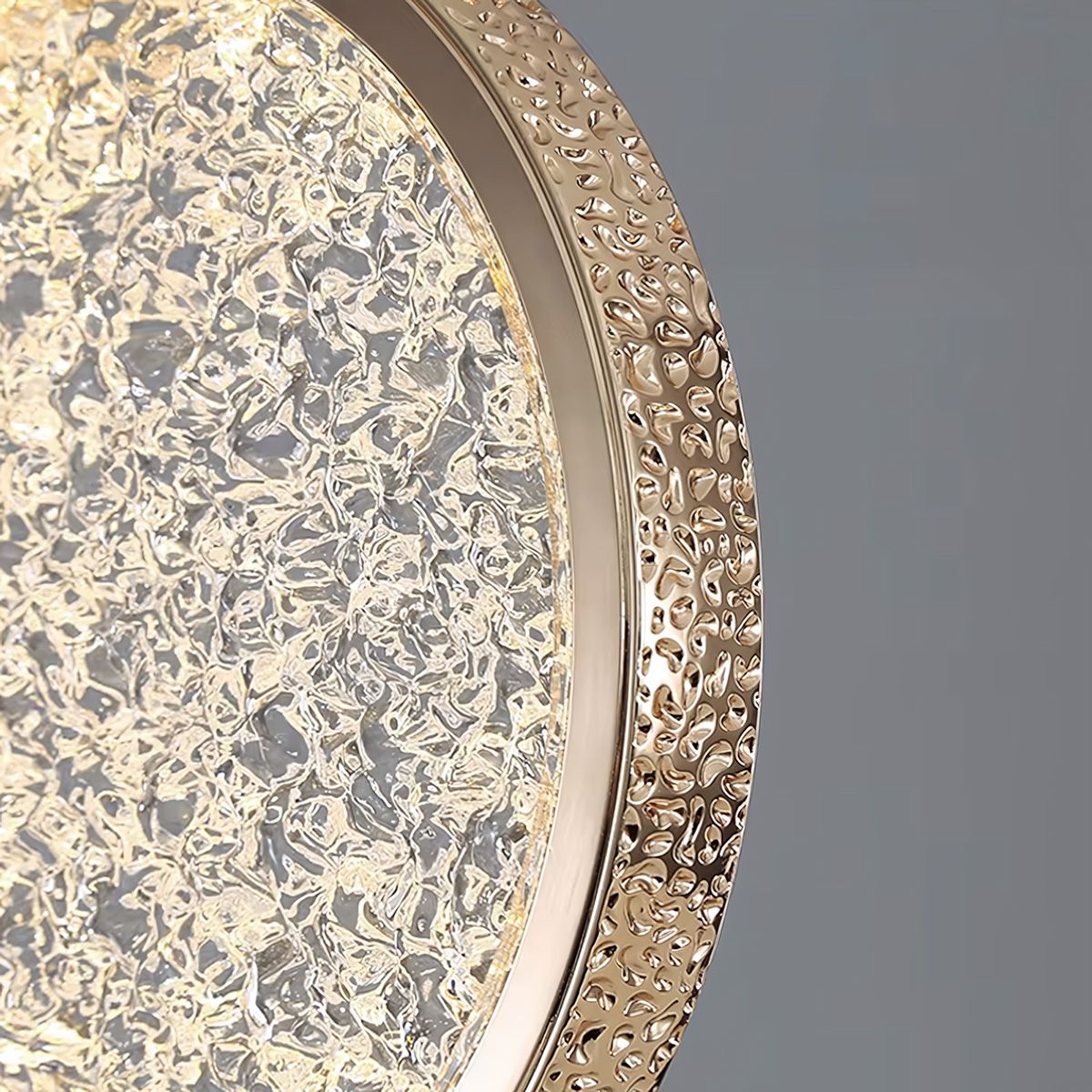 Toolight, LED krištáľové závesné svietidlo, 7W, 4000K, 500lm, G089-1CP, zlatá, OSW-09706