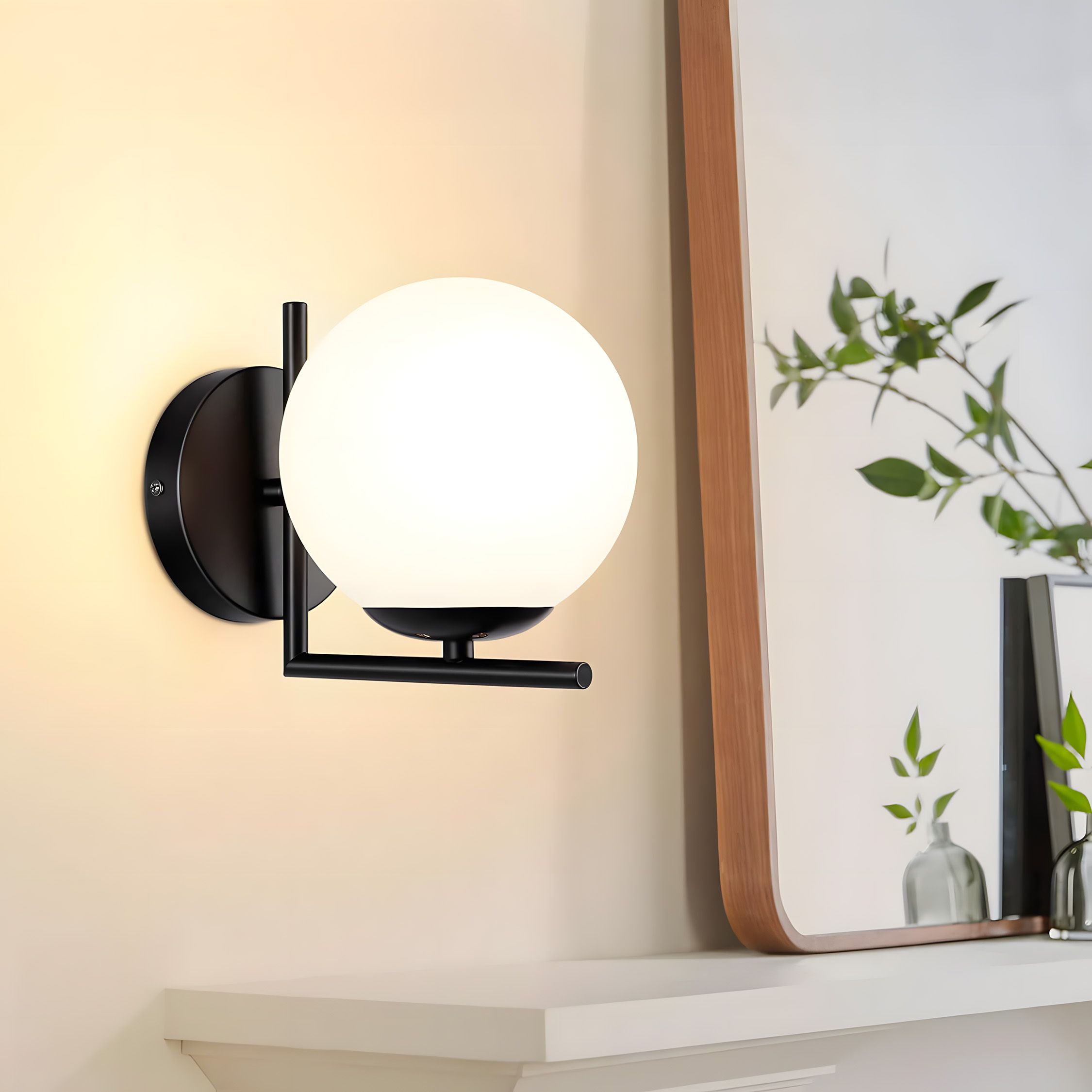 Toolight, nástenné svietidlo 1xE27, G101-1W, čierna-biela, OSW-09726