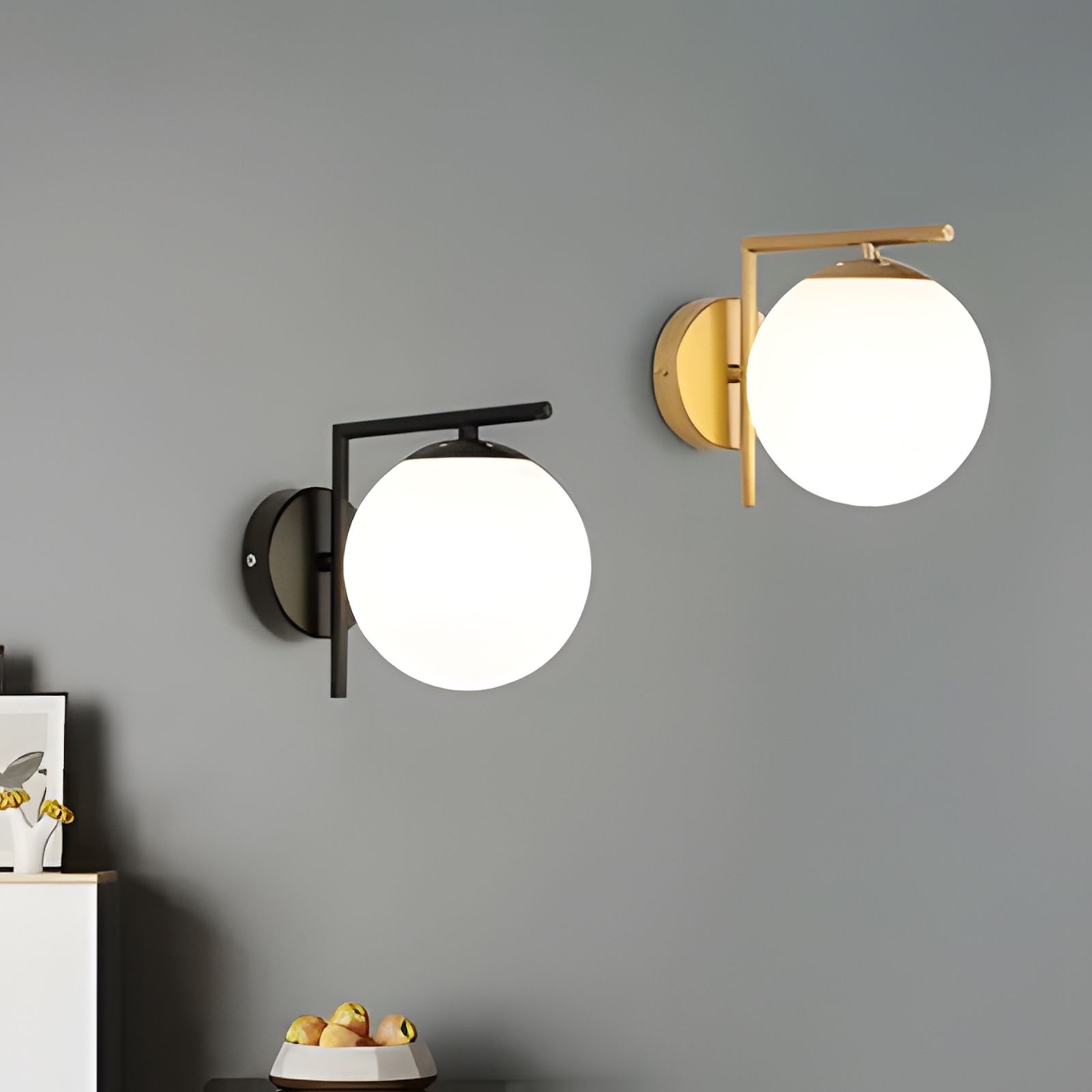 Toolight, nástenné svietidlo 1xE27, G101-1W, čierna-biela, OSW-09726