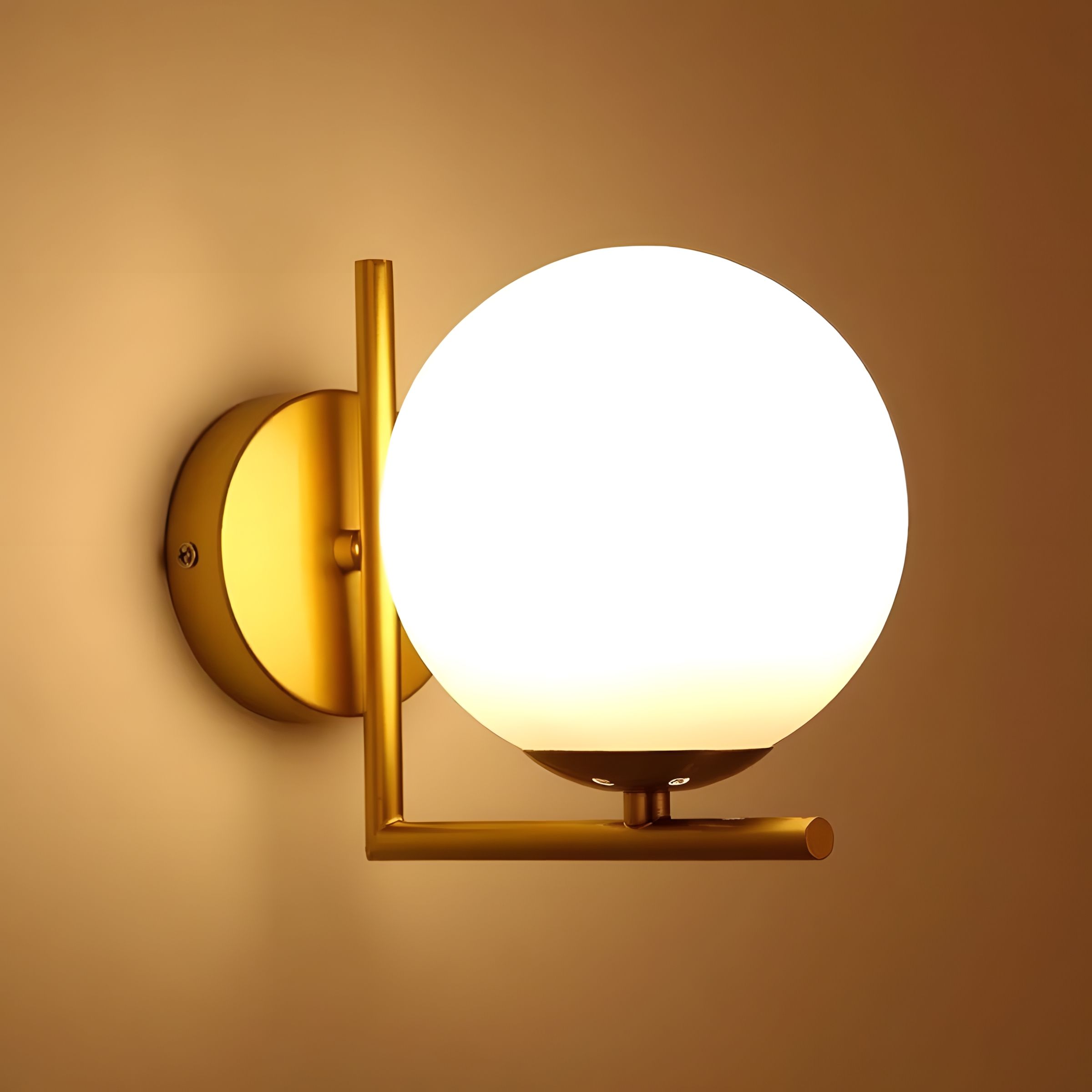 Toolight, nástenné svietidlo 1xE27, G102-1W, zlatá lesklá, OSW-09727