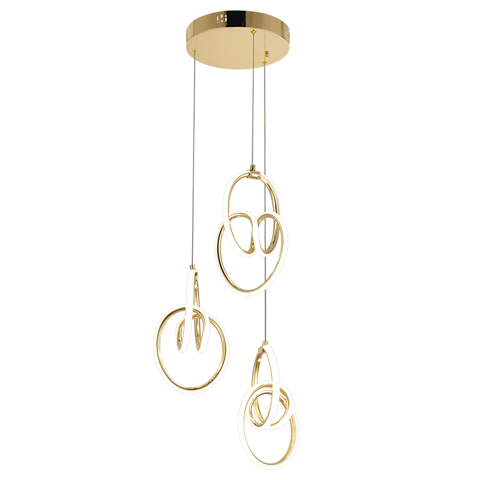 Toolight, LED závesné svietidlo G082-3CPR, zlatá, OSW-09741