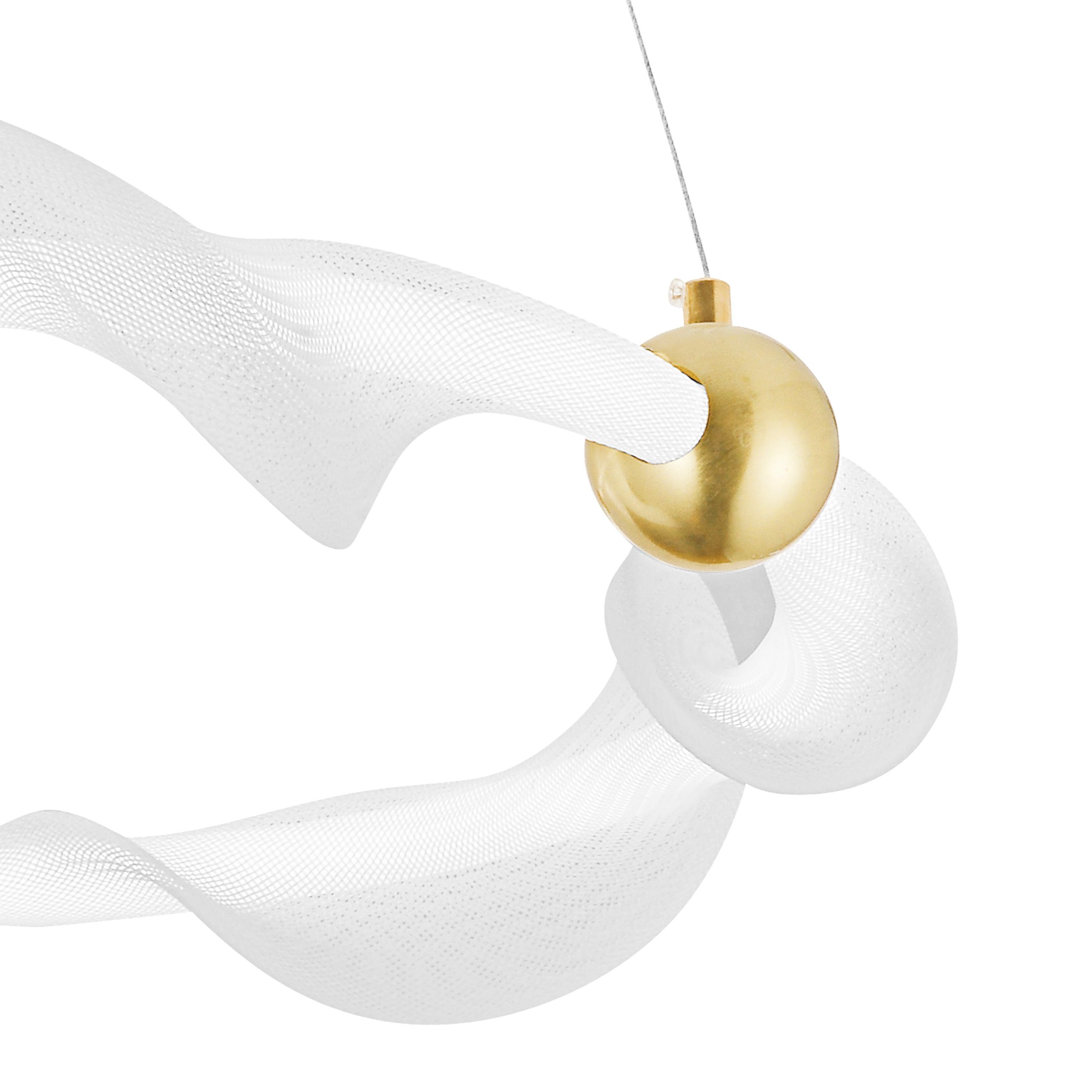Toolight, LED závesné osvetlenie 45cm, 29W, 2500lm, 4000K, G010-CP, zlatá-biela, OSW-06317