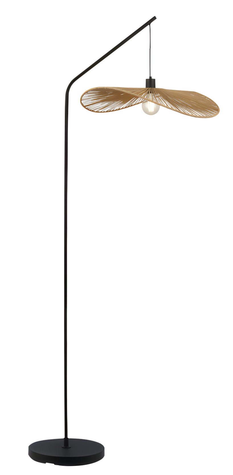 Toolight, podlahová lampa 1xE27 APP1829-1F, čierna-hnedá, OSW-09319