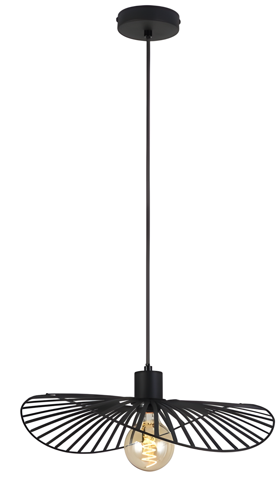 Toolight, závesné svietidlo 41cm, 1xE27, APP1840-1CP, čierna, OSW-07061